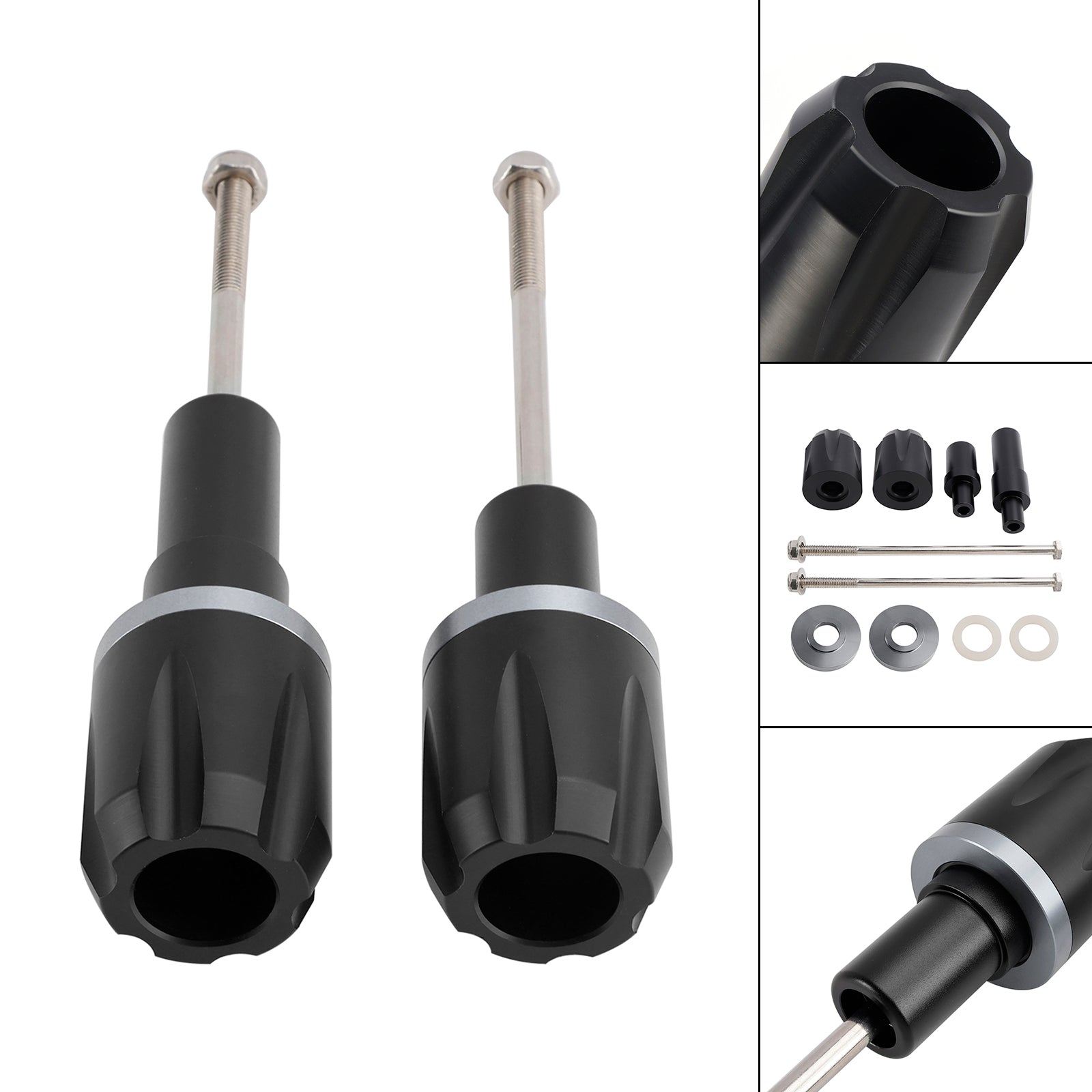 2017-2023 Kawasaki Ninja 650 Cnc Anti-Crash Frame Sliders Protector Gold Black