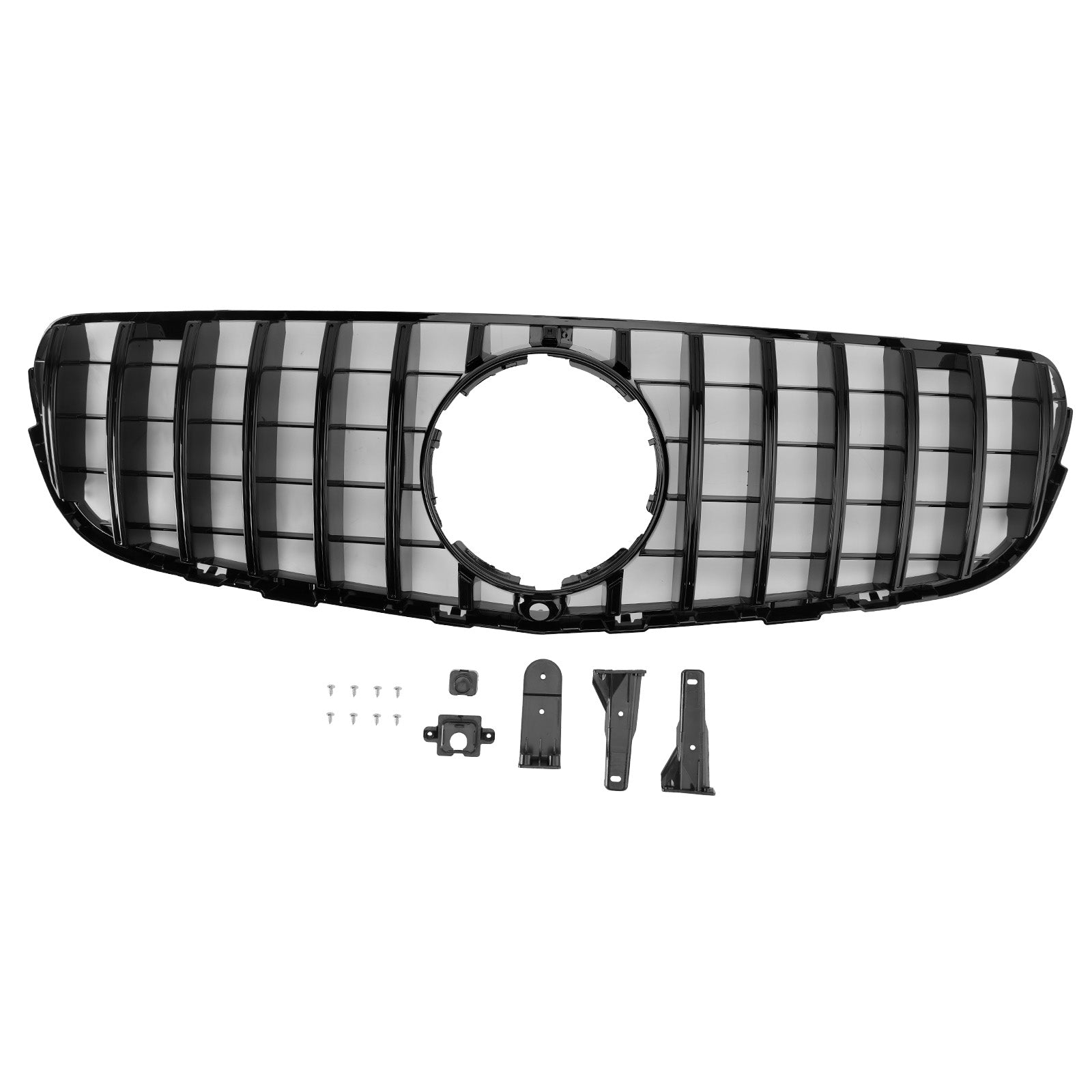 2015-2019 Mercedes Benz GLC X253 C253 Front Bumper Grill Grille Gloss Black