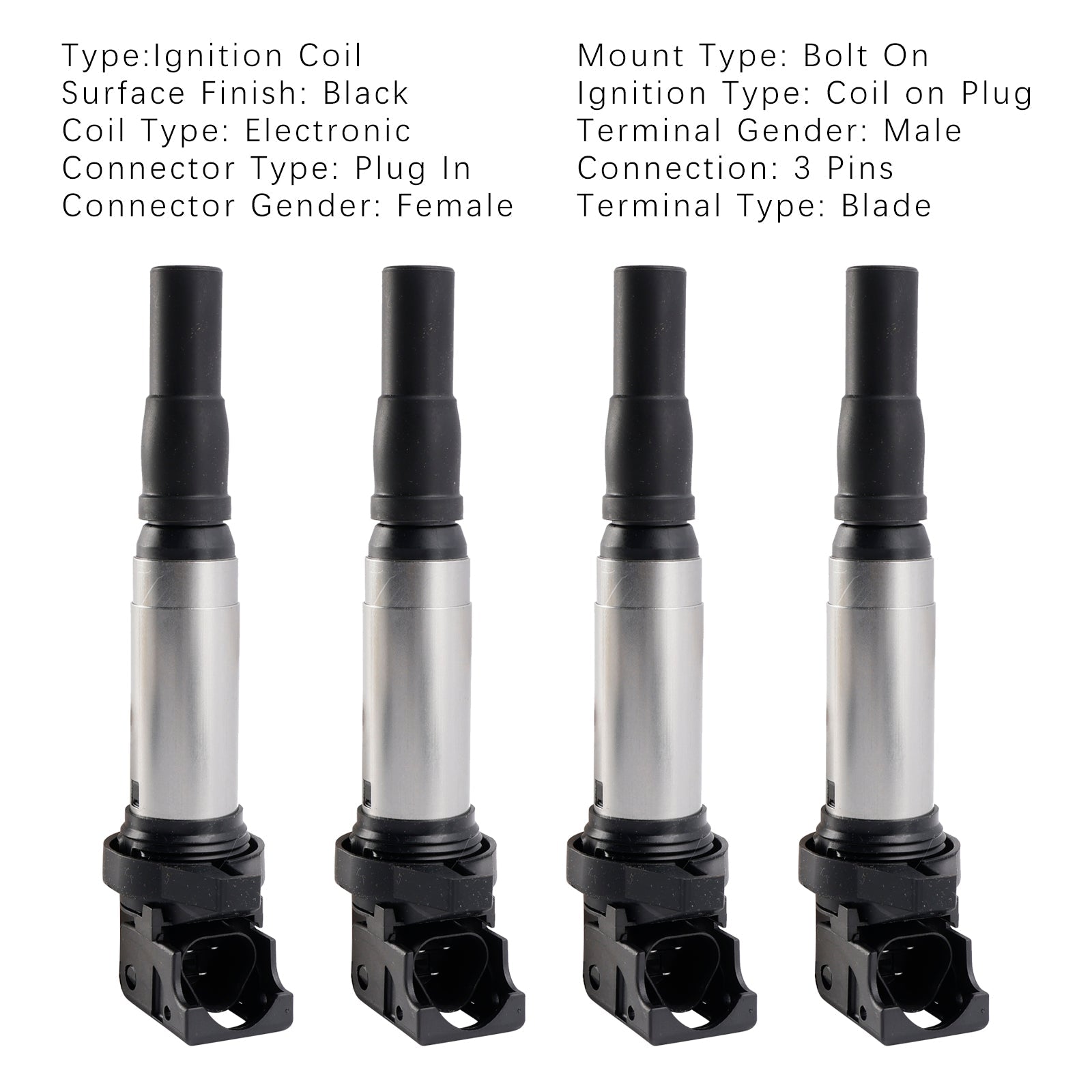 2006-2013 MINI COOPER R56 1.6 4PCS Ignition Coil 0221504800 597091,12137575010