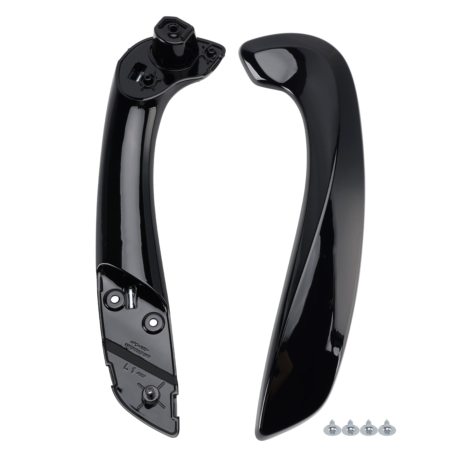 2009-2015 Renault Fluence Front Left Inner Door Handle Base+Cover Set Black