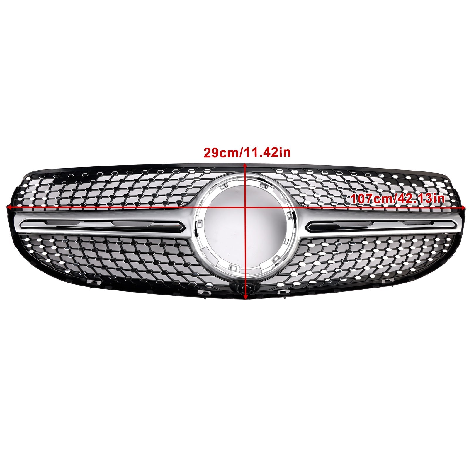2020-2022 Mercedes-Benz X253 GLC250 GLC300 Diamond Front Bumper Grille
