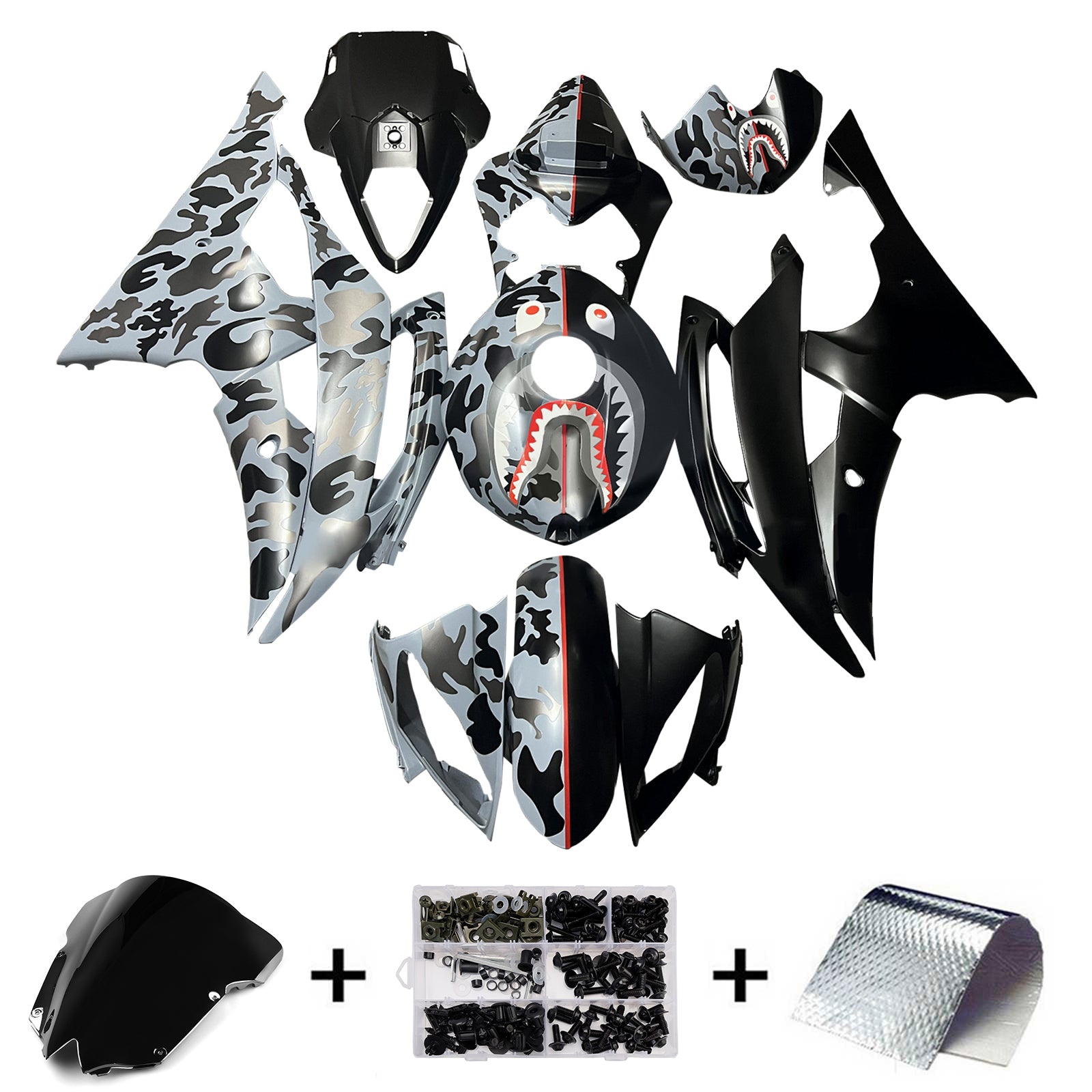 Injection Fairing Kit Bodywork Plastic ABS For Yamaha YZFR6 YZF-R6 2008-2016