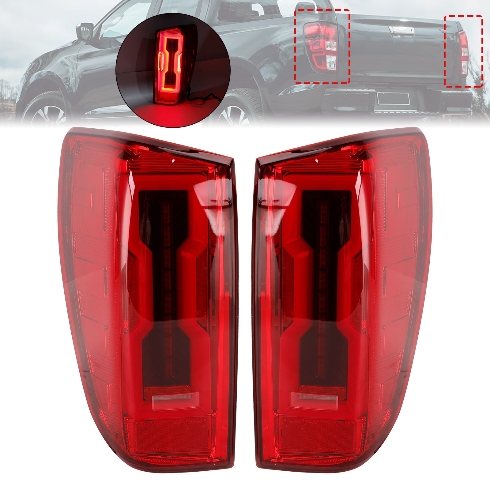 2021-2026 For Mazda BT50 Left+Right LED Tail Light Assembly