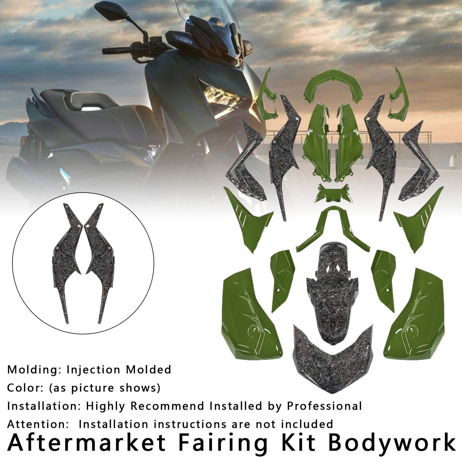 2023-2024 Yamaha X-MAX 300 XMAX Injection Bodywork Fairing Kit