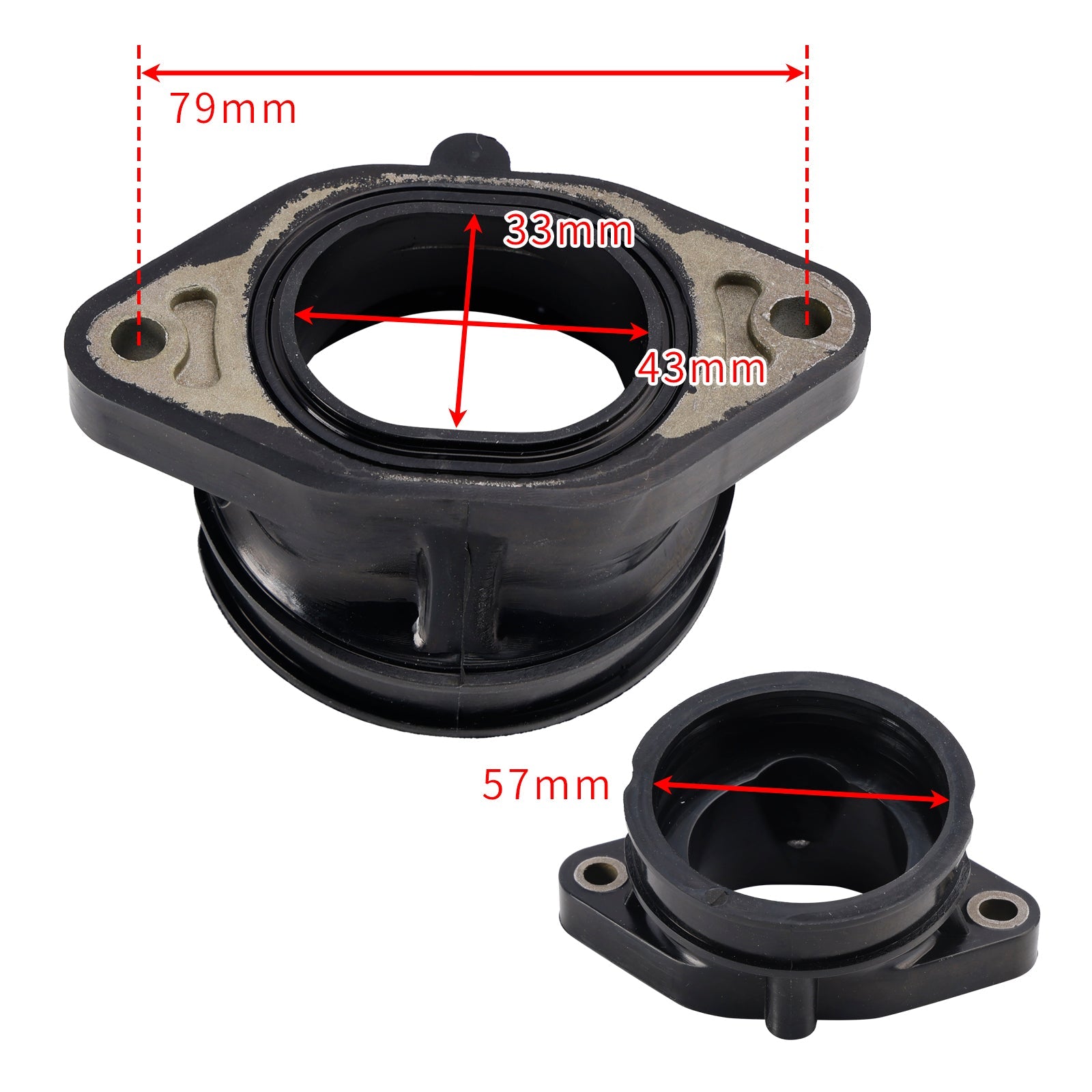 Pair Throttle Body Adapter For Polaris RS1 RZR 1000 XP XP4 EPS 2014-2023 1205302