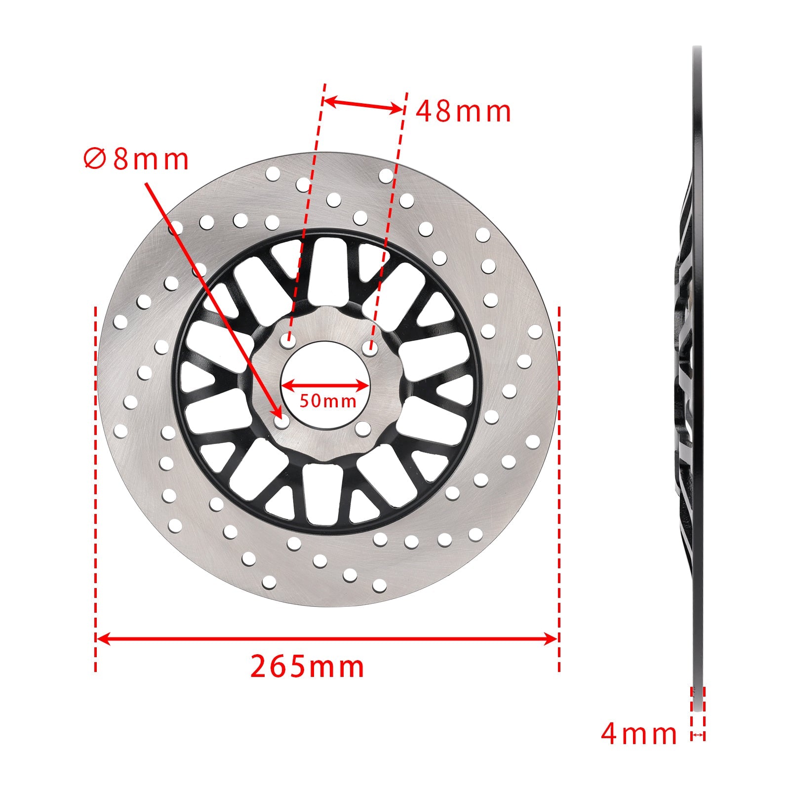 Front Solid Brake Disc Rotor 265mm For Motomel Skua 150 V6 Motos Coyote