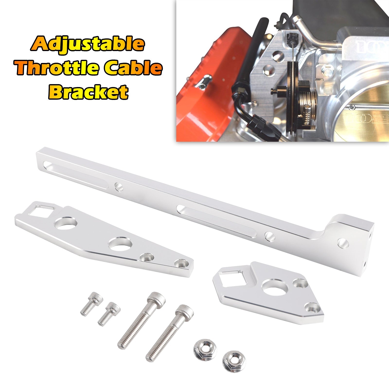 Throttle Cable Bracket 551446 For LS1 102mm Sheet Metal Intake Port