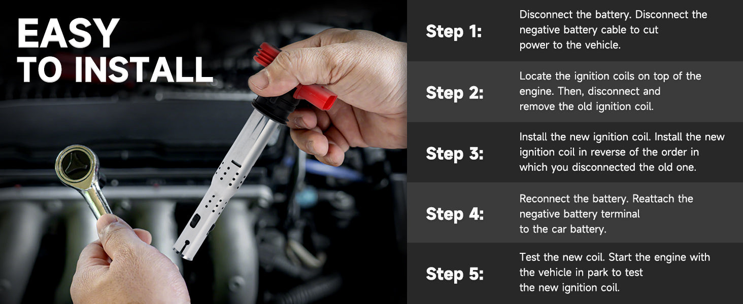 4x Red Coil Packs Set For Audi A3 A4 A5 A6 Q5 TT 06E905115 06D905115 06E905115E