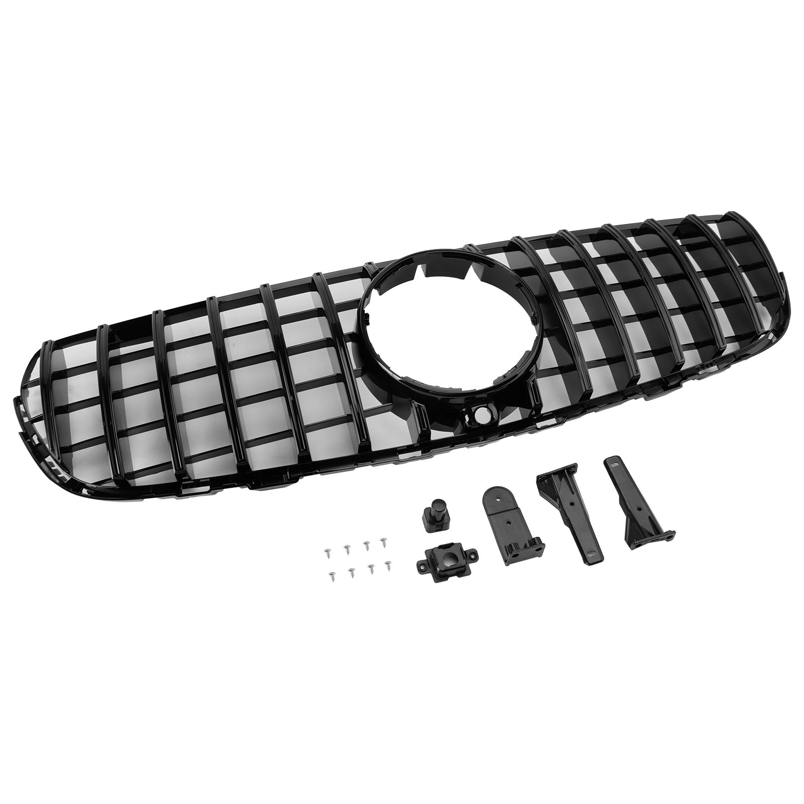 2015-2019 Mercedes Benz GLC X253 C253 Front Bumper Grill Grille Gloss Black