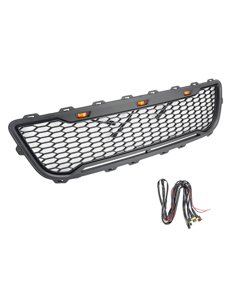 Matte Black Front Honeycomb Bumper Grille Grill Fit Ford F150 1999-2003 W/ Led