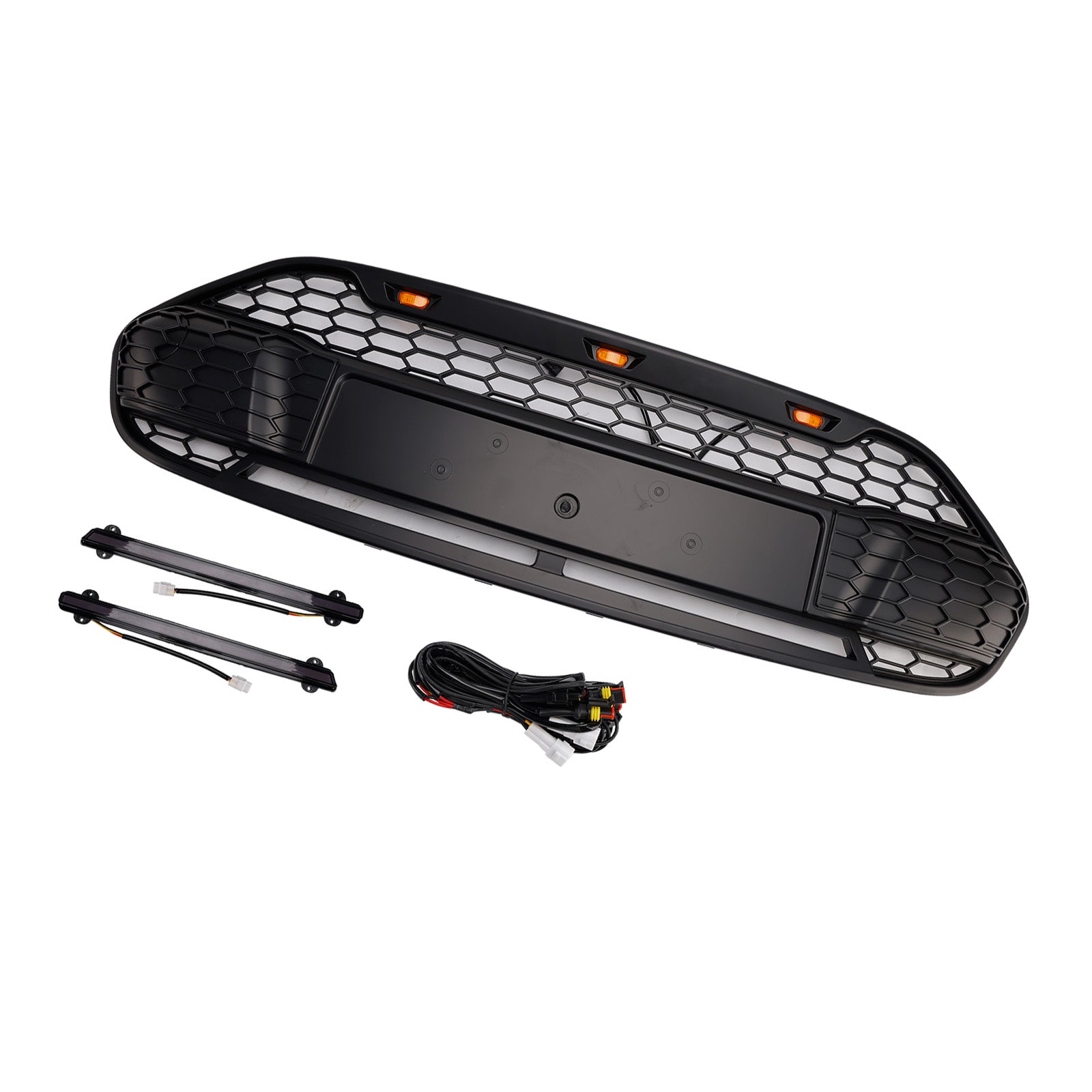 2014-2018 Ford Transit Connect W/LED Black Front Bumper Grill Grille