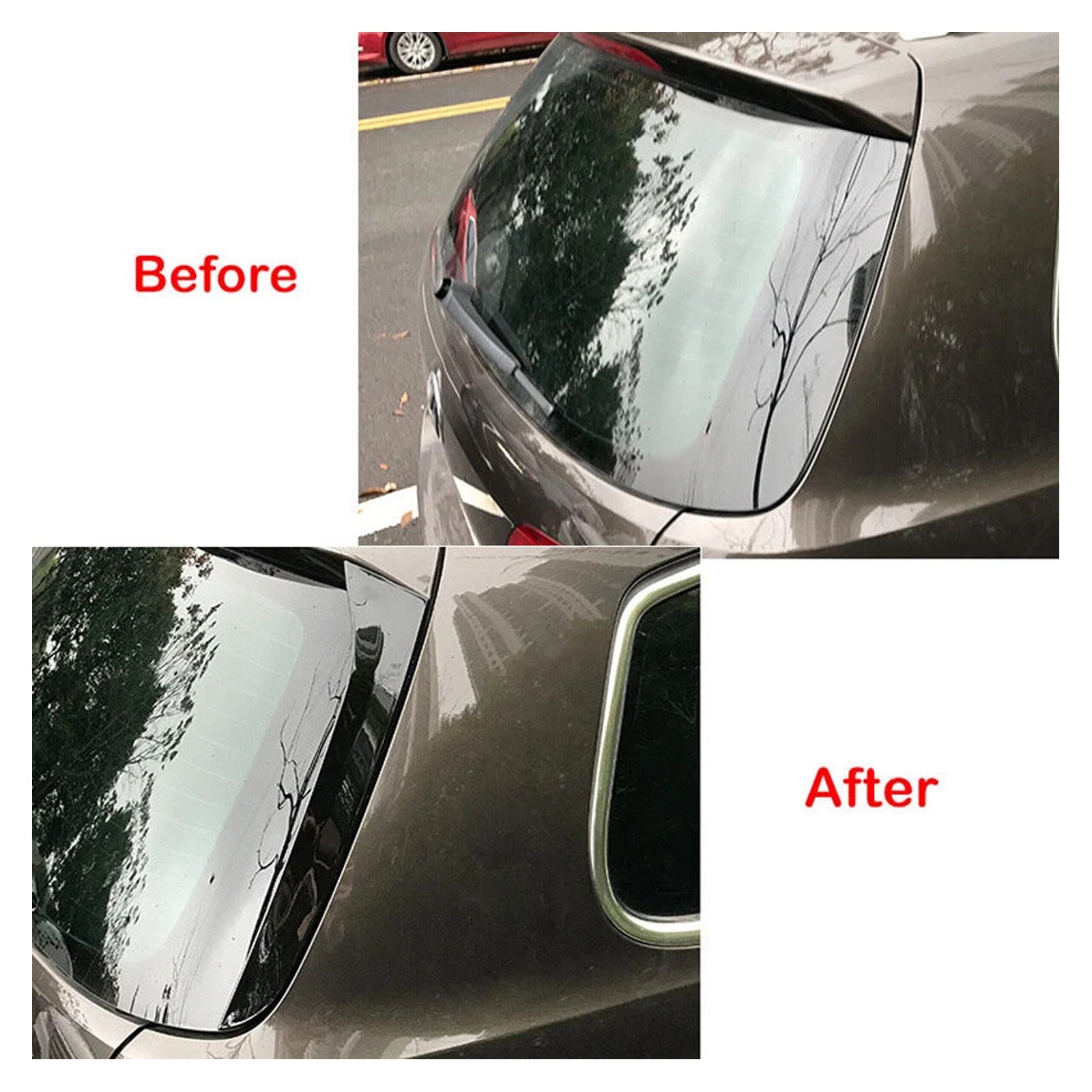 Gloss Black Pair Rear Window Side Wing Spoiler For VW Passat B7 Wagon 11-15