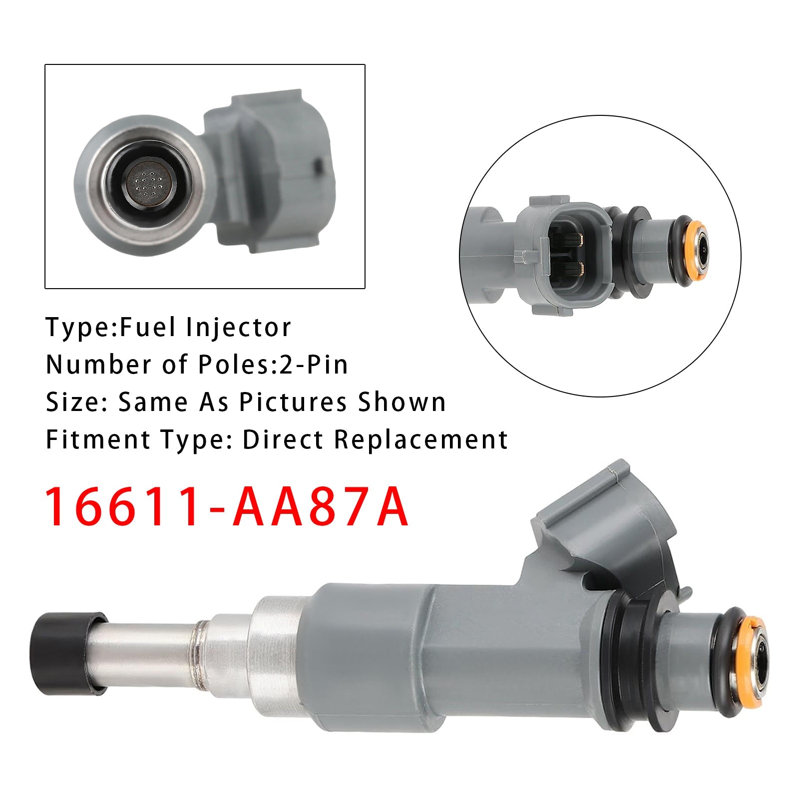 2015-2017 Subaru Legacy Outback 2.5L H4 1Pcs Fuel Injector 16611-AA87A