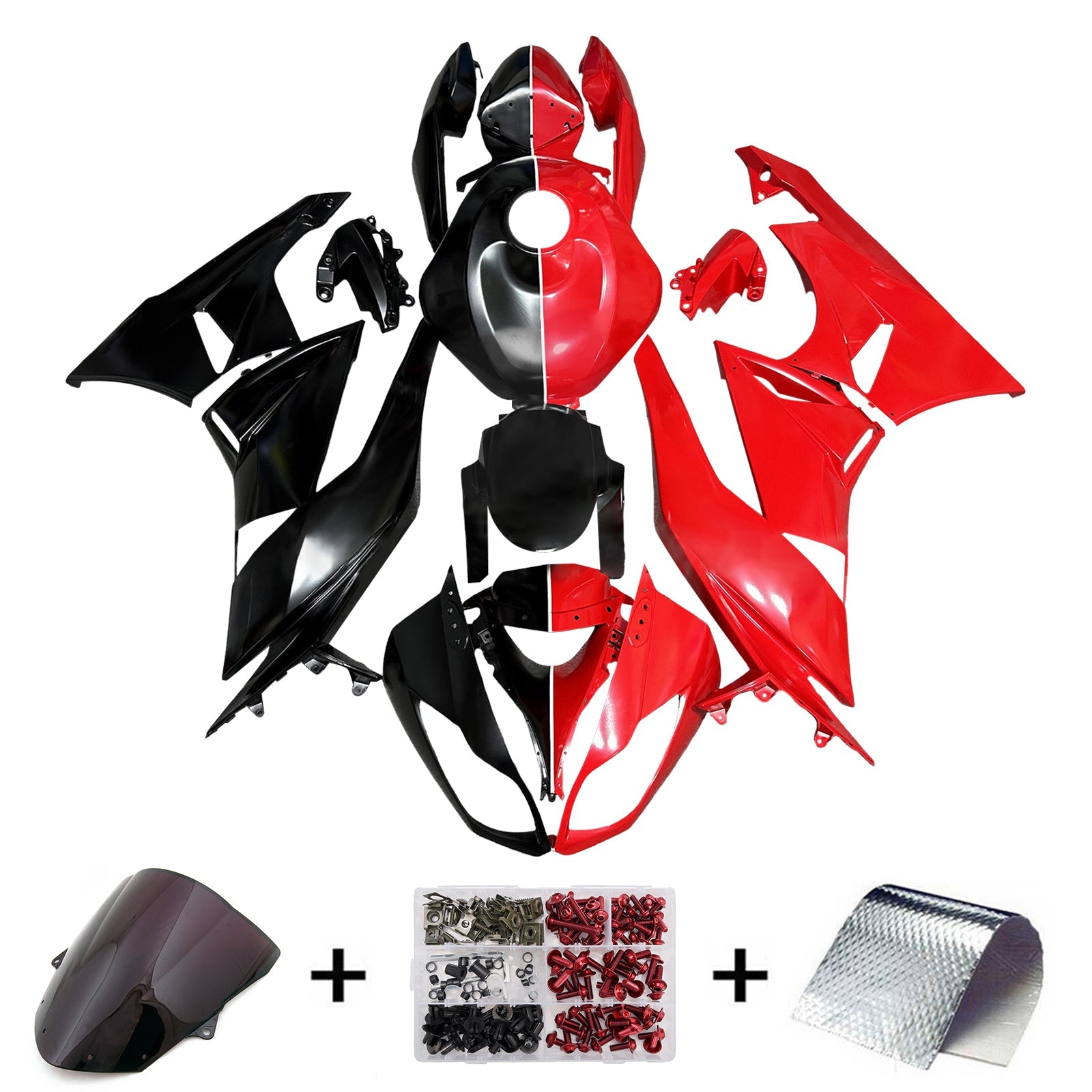 Injection Fairing Kit Bodywork Plastic ABS fit For Kawasaki ZX6R 636 2009-2012