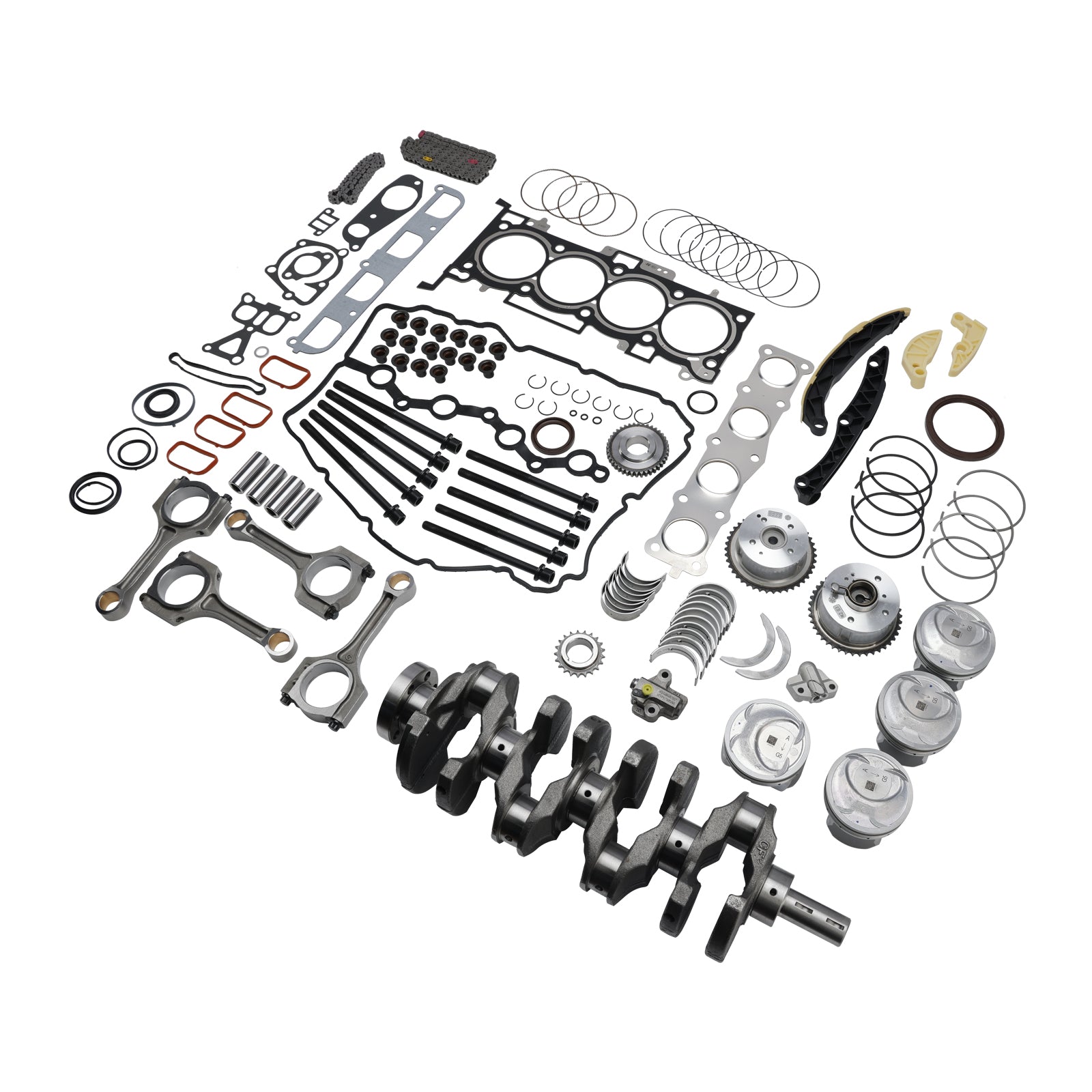 G4KJ Engine Overhaul Rebuild Kit w/Crankshaft & Rods & Timing Kit For Kia 2.4L