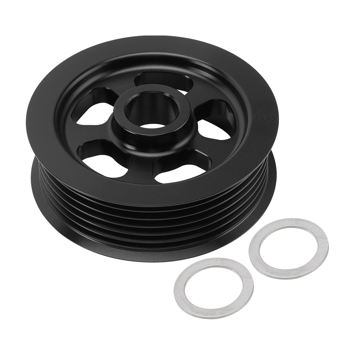 3" OD Overdrive Alternator Pulley 6 Rib Billet Aluminum For LS1 LS2 LS3 LS6