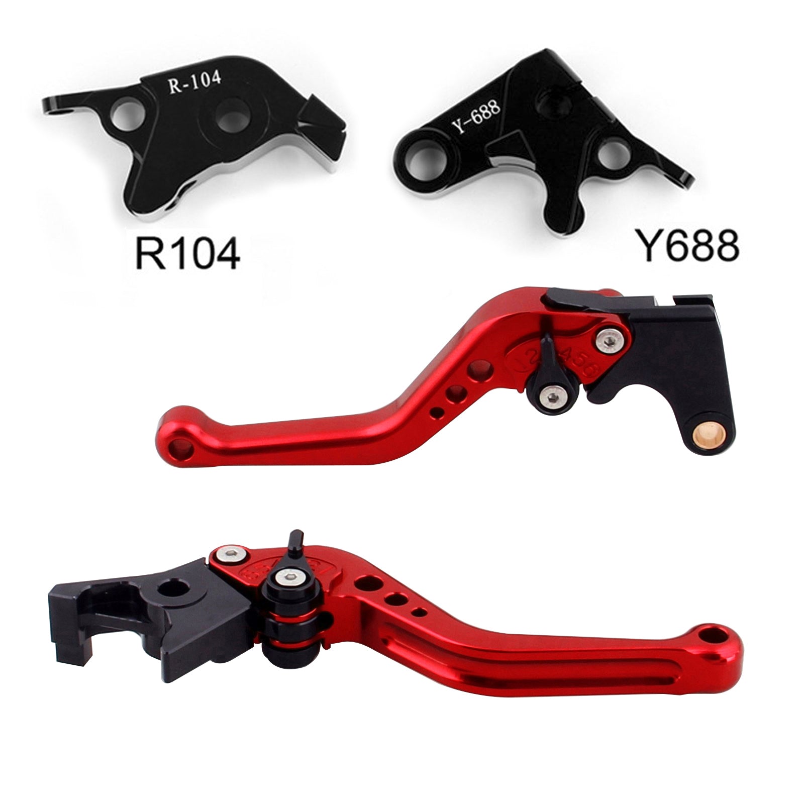 Short Brake Clutch Levers For Yamaha YZF R6 05-14 YZF R1 04-08 R6S Generic
