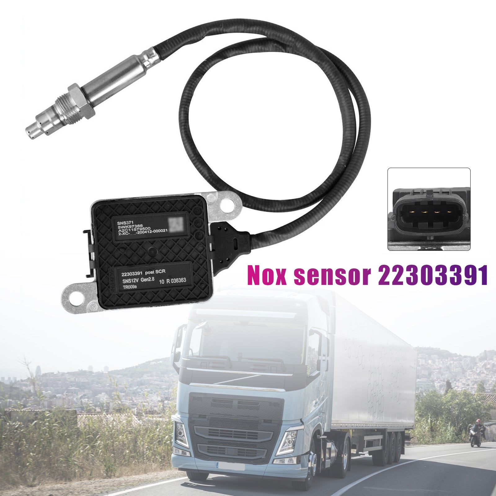 ENG-VE13, EM-USA17, EAS-SD (2-BOX), POST-CAT Outlet Nitrogen Oxides Nox sensor 22303391