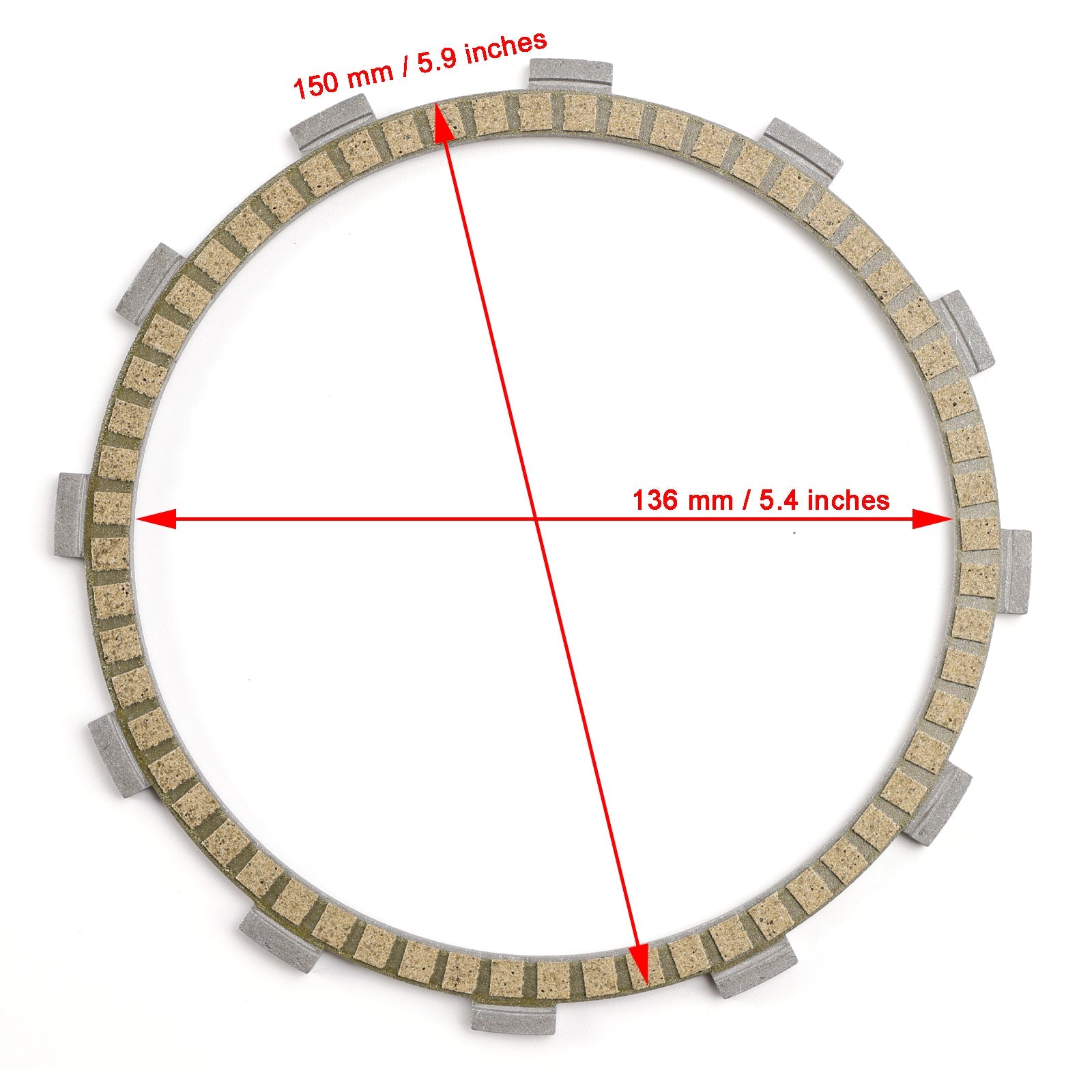 Clutch Friction Plate Kit for Kawasaki ZX1400 ZZR1400 06-23 Ninja ZX-14 2006-11