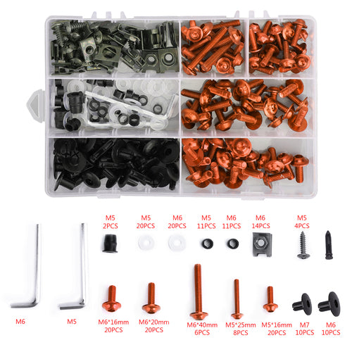 Complete Fairing Bolts Screws Bodywork Kit For Yamaha Ducati Honda Kawasaki Generic
