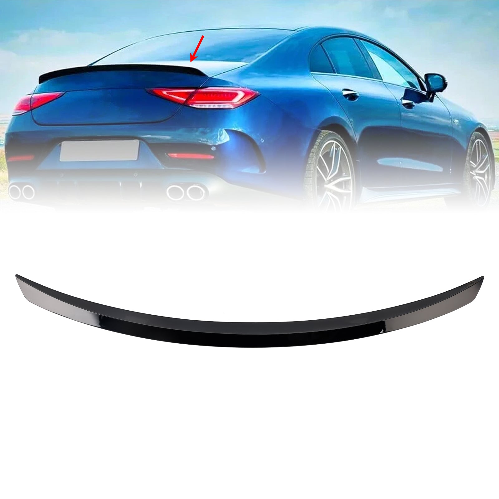 2018-2023 Mercedes-Benz CLS-Class W257 C257 Gloss Black Rear Boot Spoiler