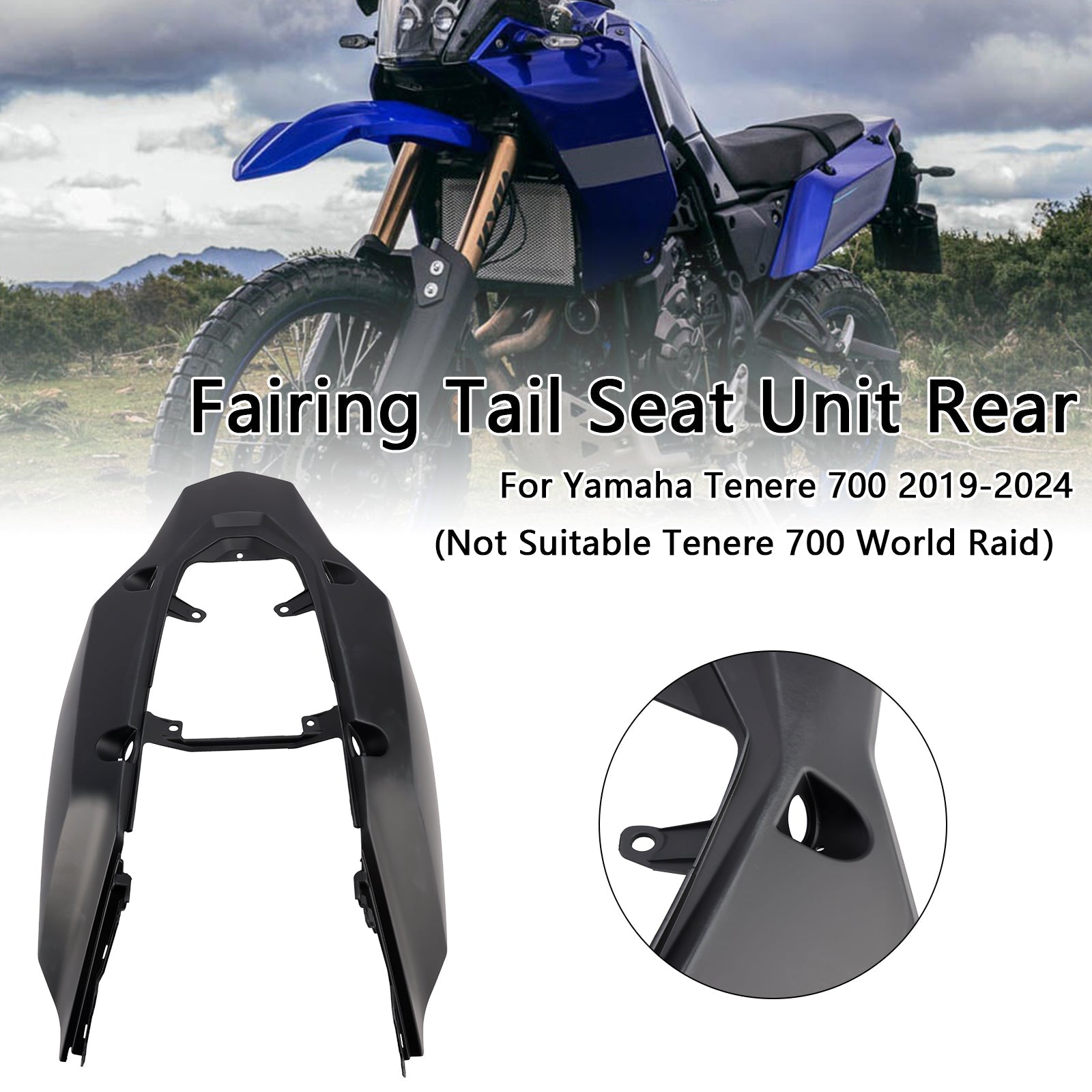 Fairing Tail Seat Unit Rear For Yamaha Tenere 700 2019-2024