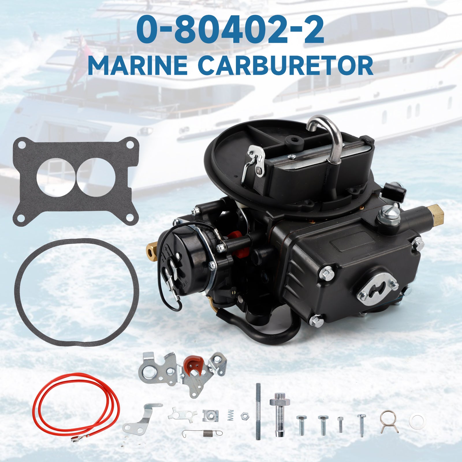 Marine Carburetor 500 CFM Electric Choke 0-80402-2 For Holley 2300 Gas