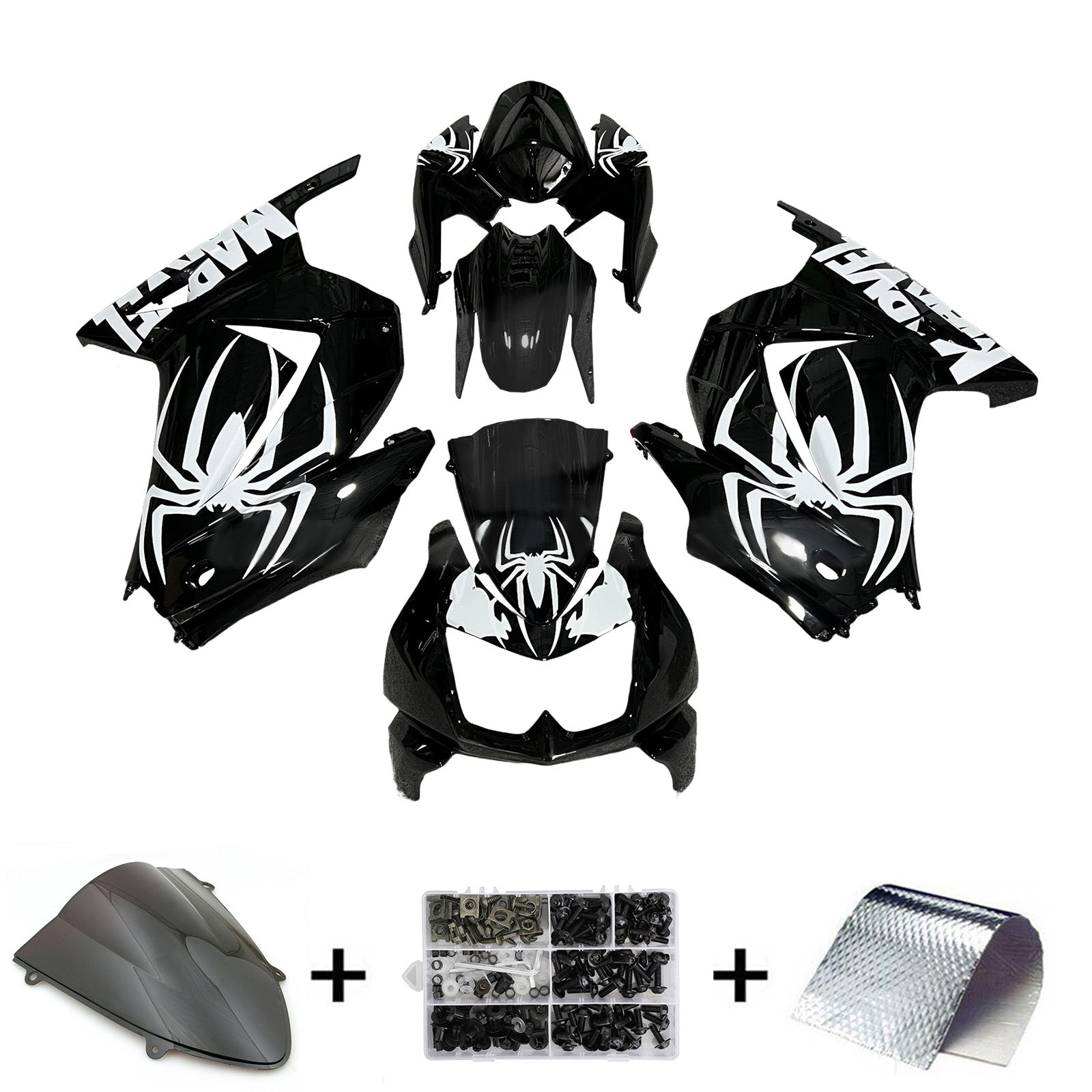 Injection Fairing Kit Bodywork Plastic ABS fit For Kawasaki EX250 Ninja250R 2008-2012