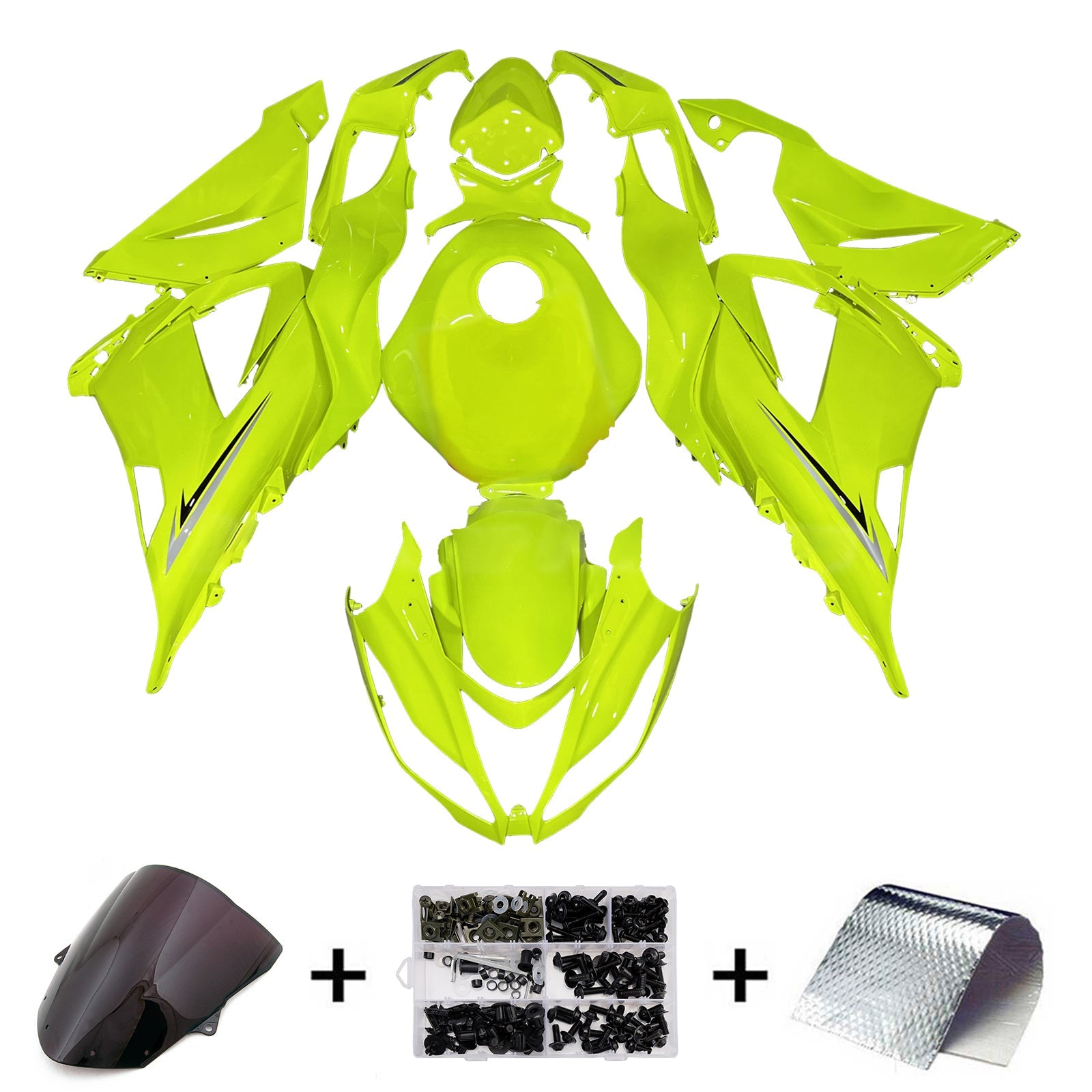 Injection Fairing Kit Bodywork Plastic ABS fit For Kawasaki ZX6R 636 2013-2018