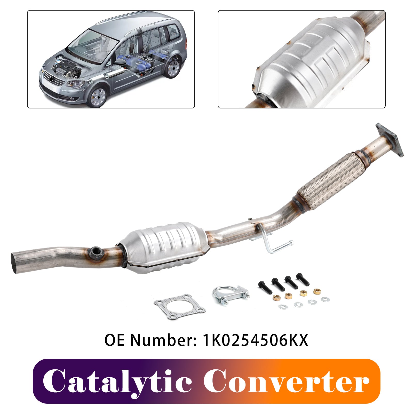 2006-2015 VW Caddy III 2.0 EcoFuel(80 KW / 109 PS)Catalytic Converter 1K0254506KX