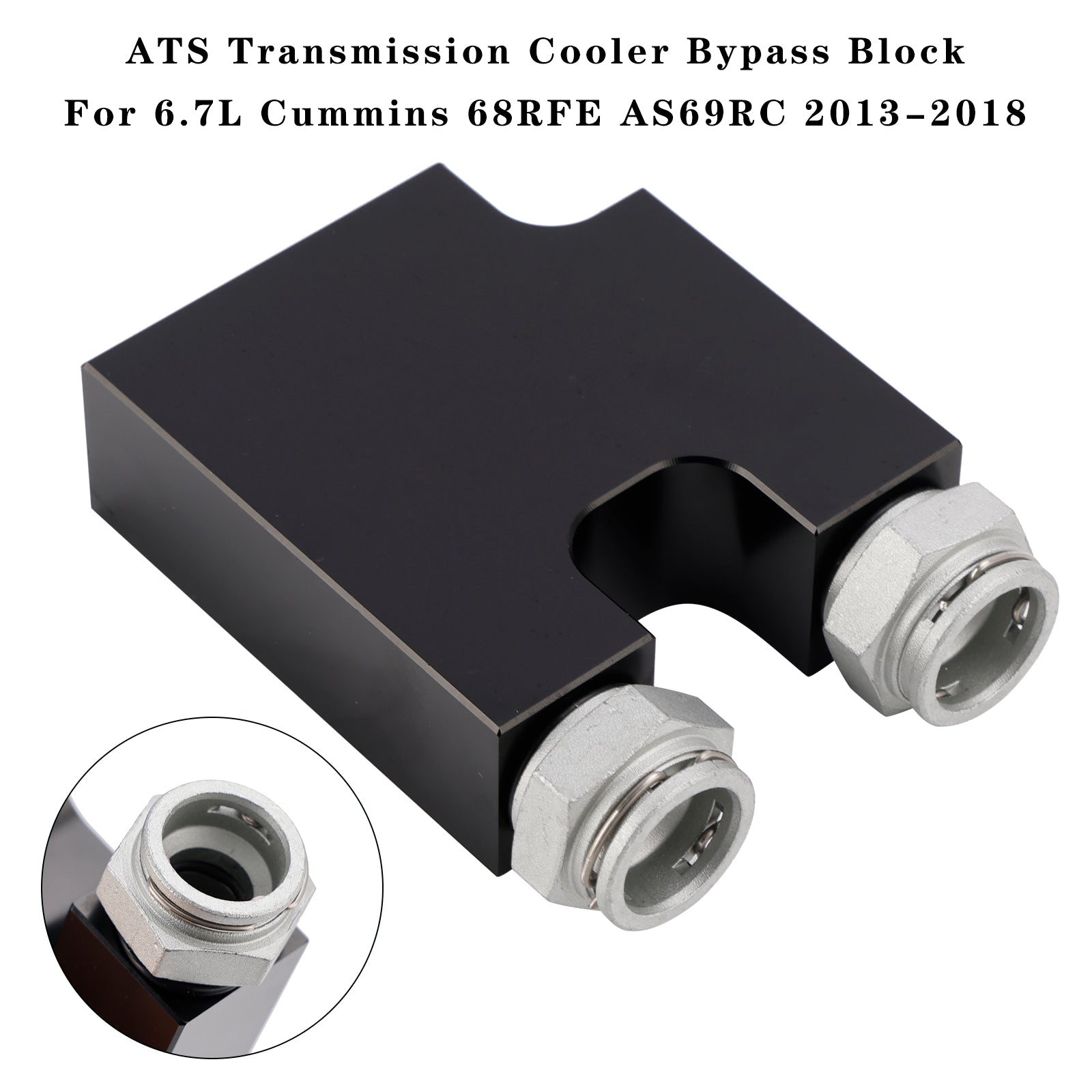ATS Transmission Cooler Bypass Block For 6.7L Cummins 68RFE AS69RC 2013-2018