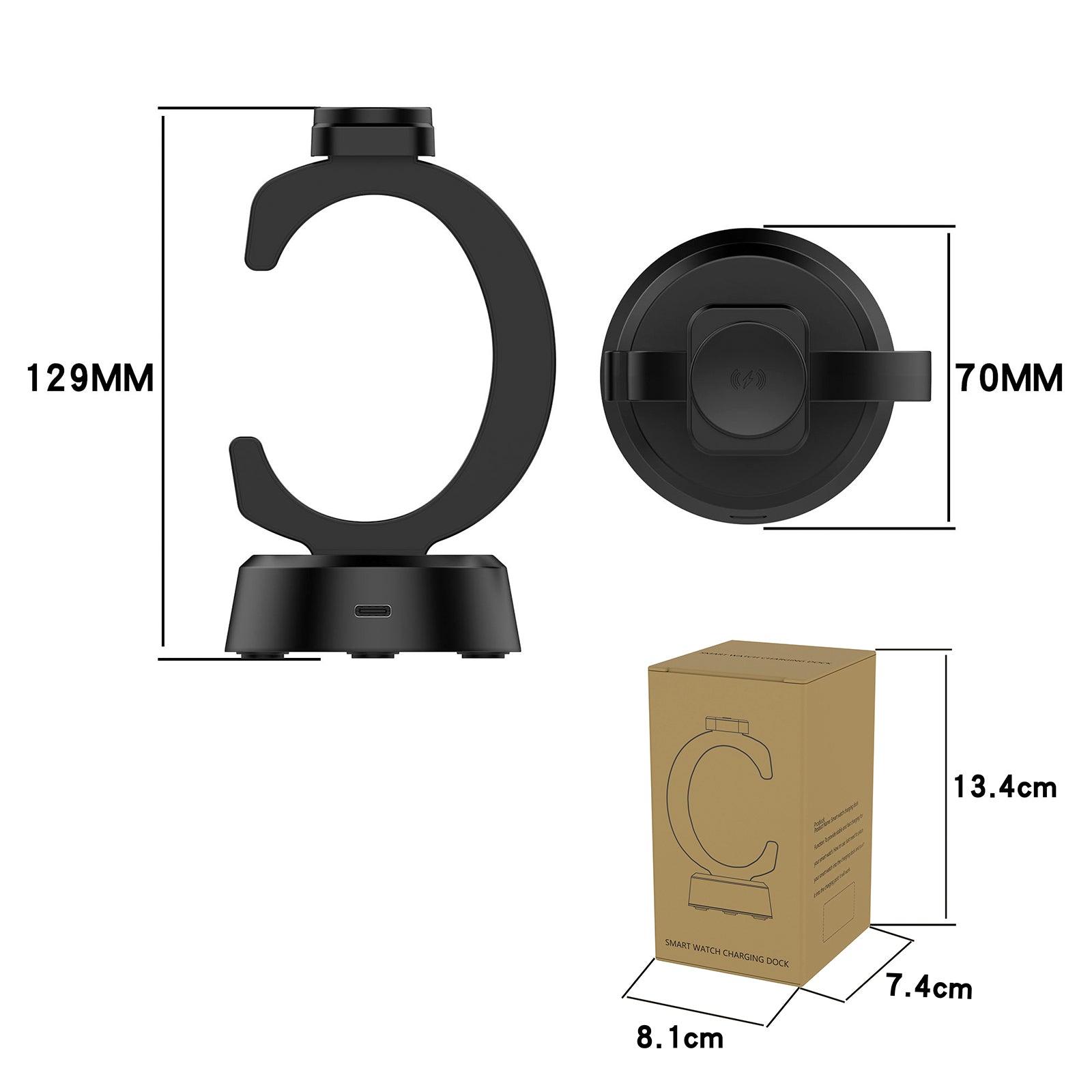 Watch C-Shaped Wireless Charging Dock Stand For 44/4 classic/3/Active 2/Active 1