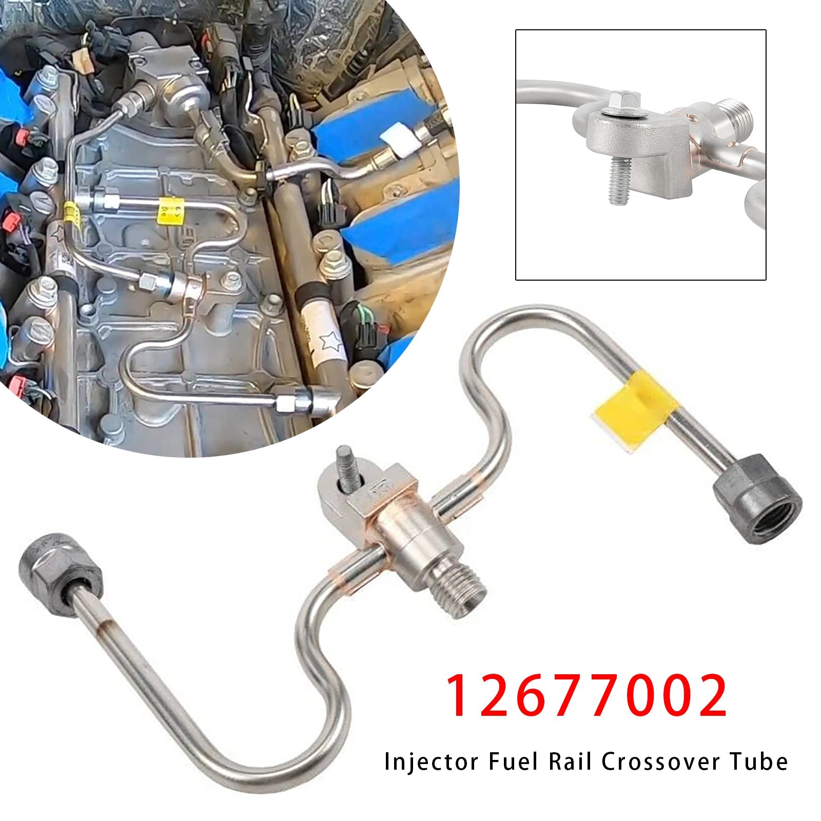 12677002 Injector Fuel Rail Crossover Tube For Chevrolet GMC Cadillac 2014-2021