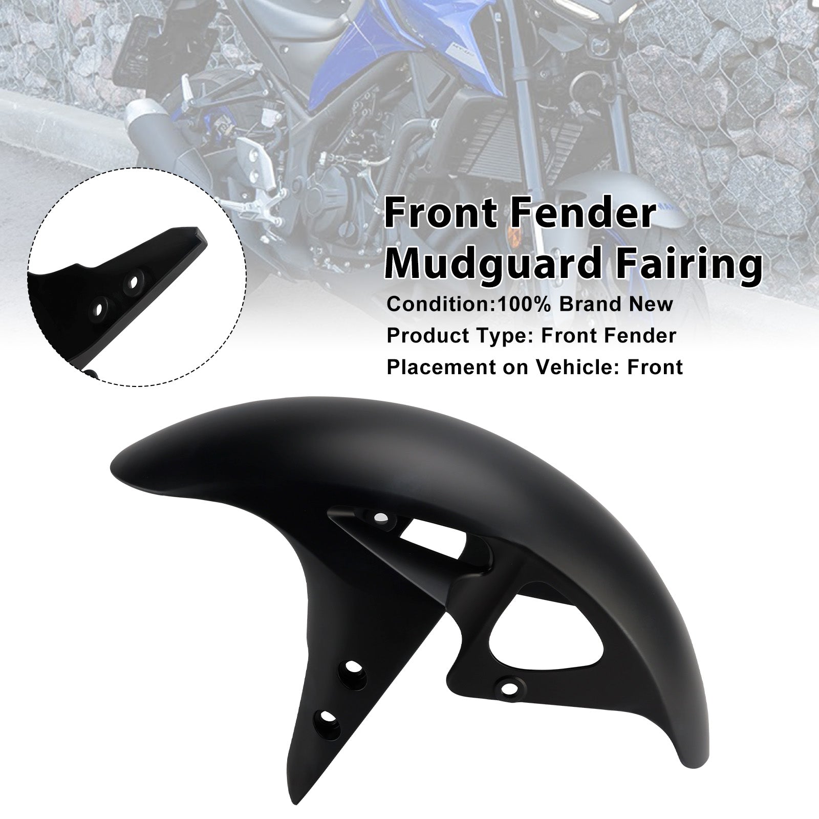 2025-2026 Yamaha YZF-R3 YZF R25 MT-03 Front Fender Mudguard Fairing