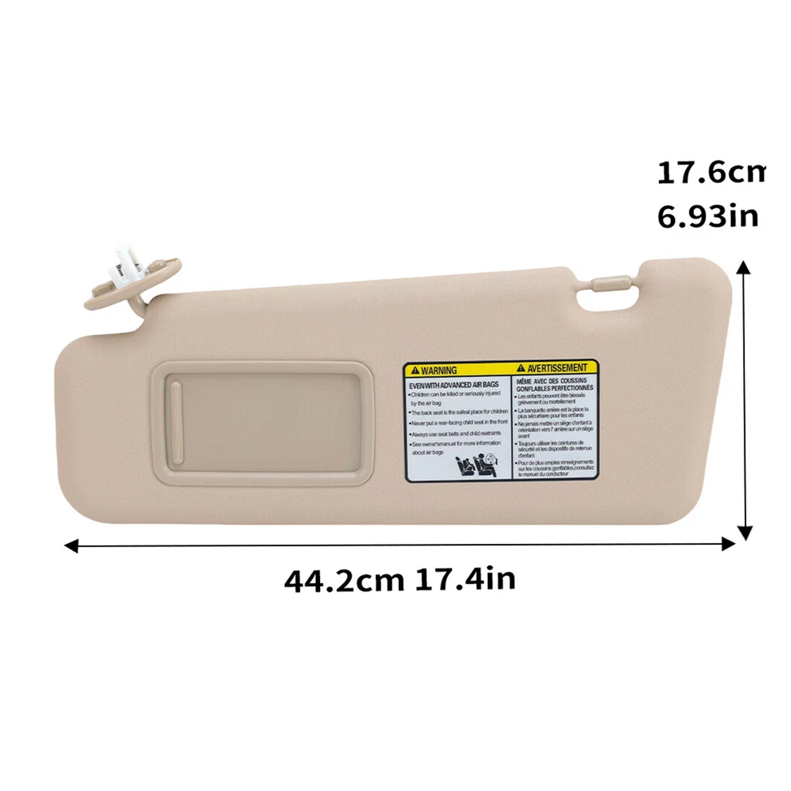 2008-2013 Toyota Highlander Beige Left Side Sun Visor 74320-48500-E0