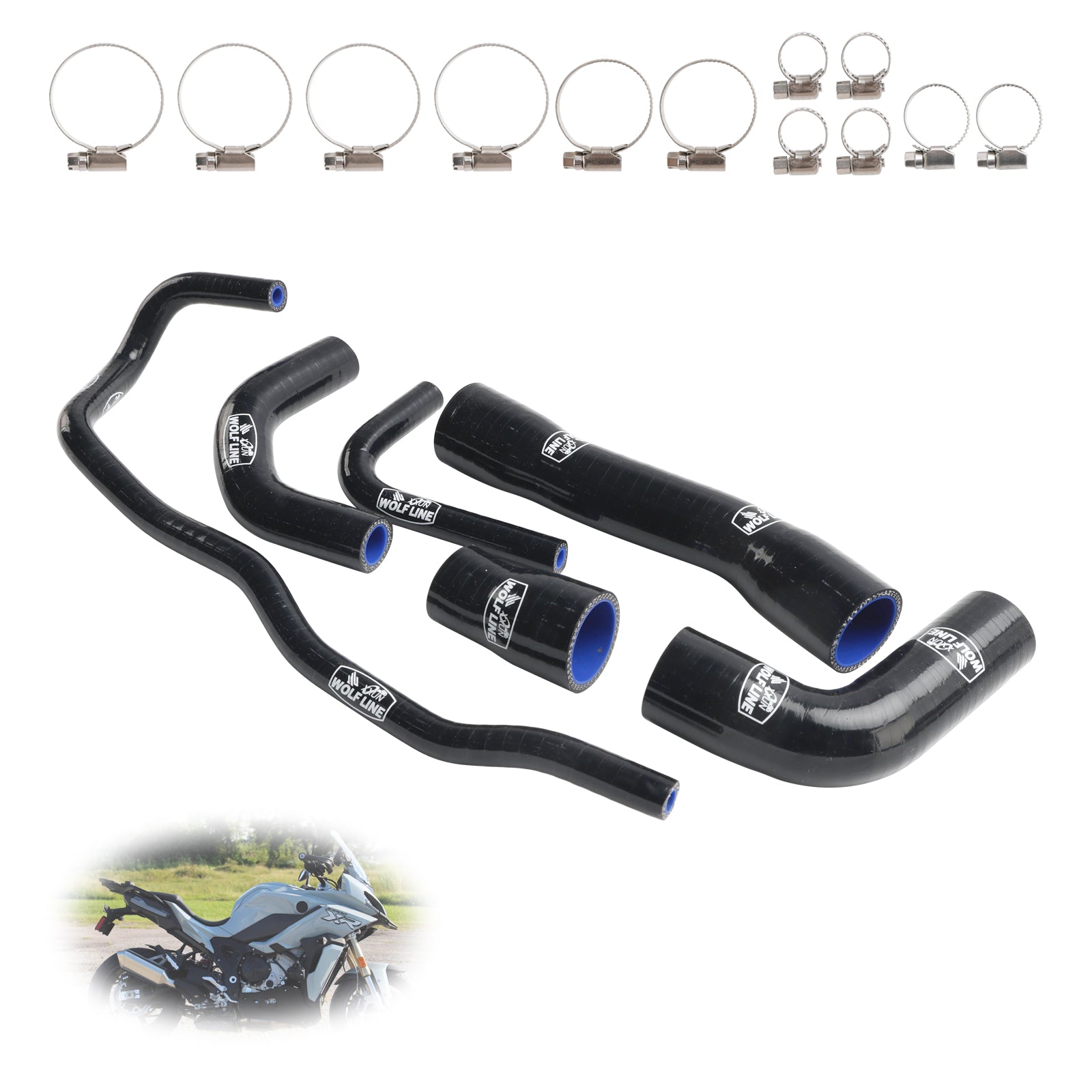 Silicone Radiator coolant Hose kit For BMW S1000XR 2021-2024