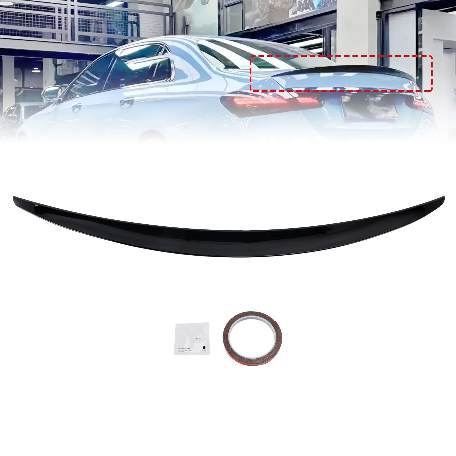 Gloss Black Rear Spoiler For Mercedes-Benz E-Class W213 16-23 E63 Style