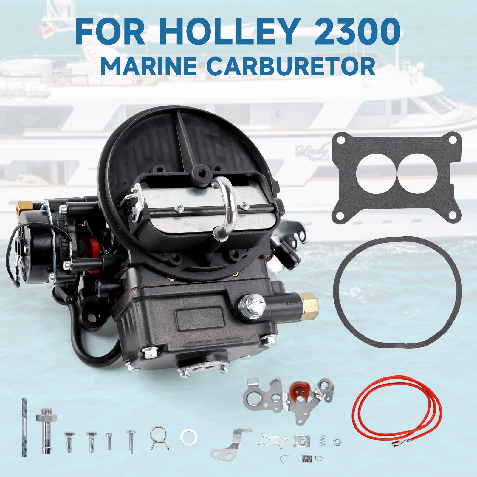 Marine Carburetor 500 CFM Electric Choke 0-80402-2 For Holley 2300 Gas