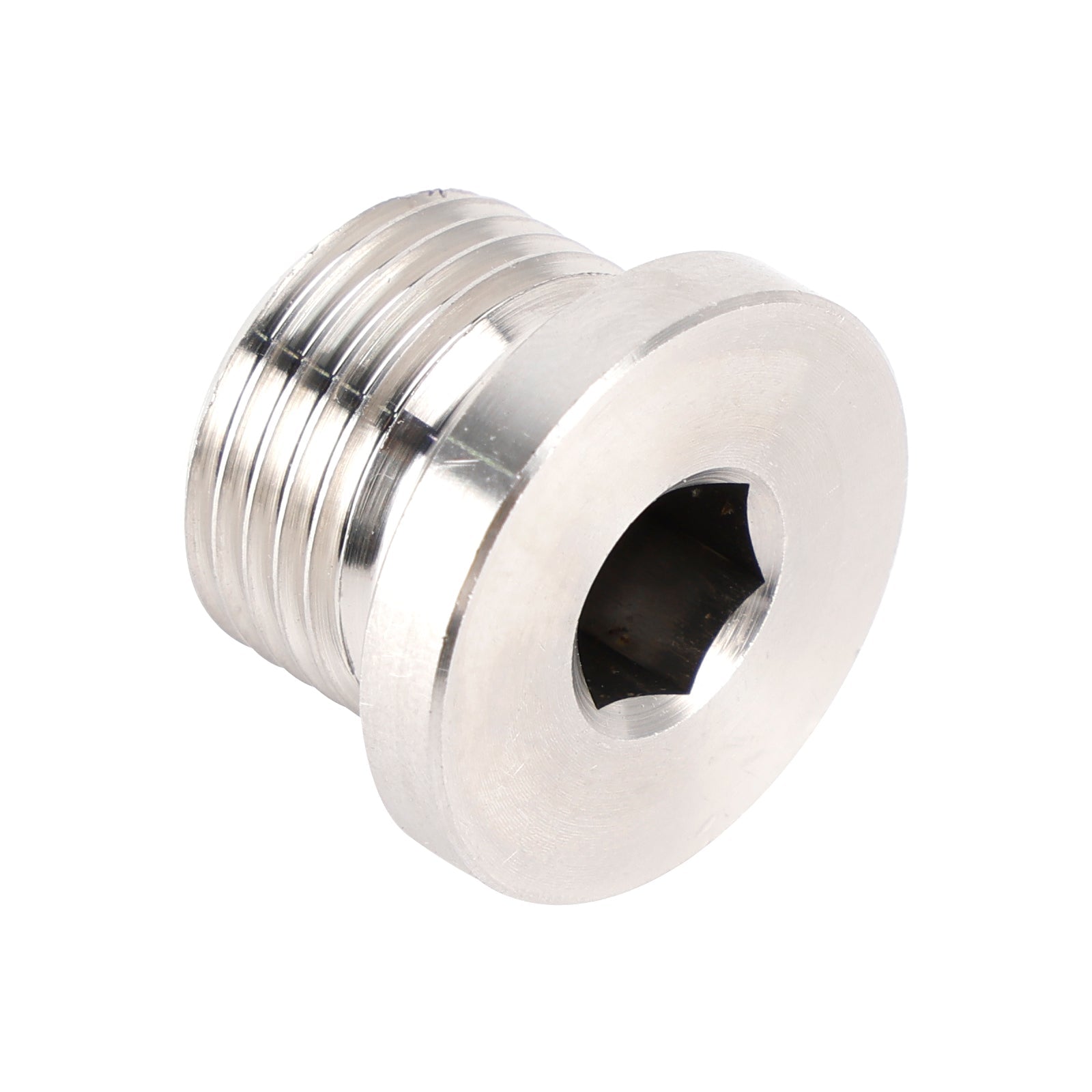 M18 x 1.5mm Inner Hex Head Sensor Blanking Plug Cap Drain 304 Stainless Steel