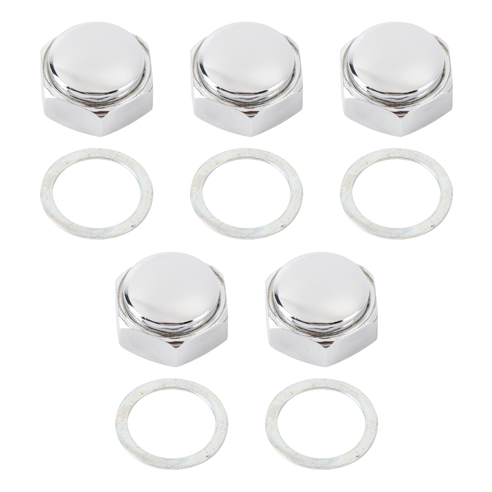 5X STEERING STEM NUT & WASHER FOR HONDA ATC70 ATC90 ATC110 ATC125 ATC185 ATC200