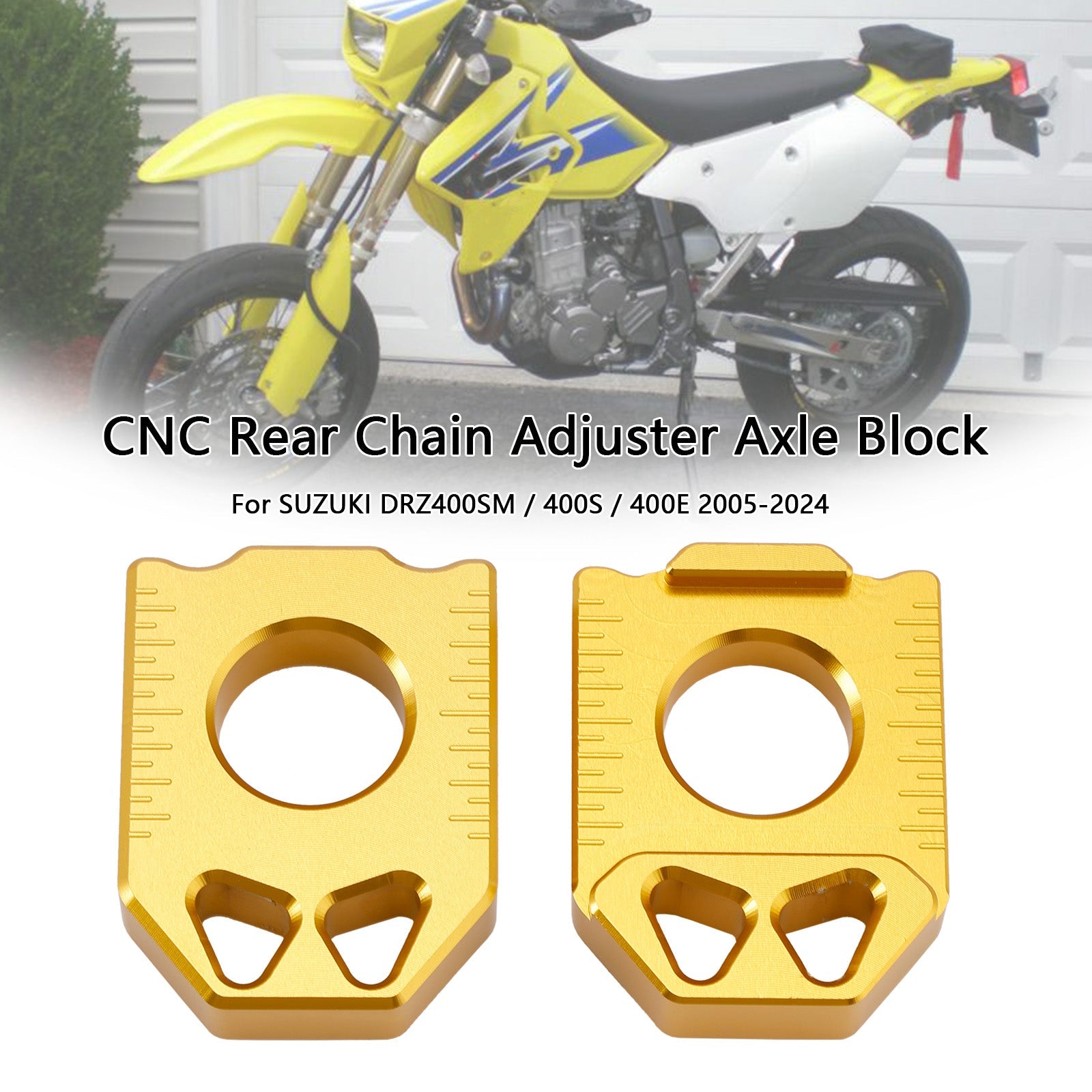 2005-2024 SUZUKI DRZ400SM 400S 400E CNC Rear Chain Adjuster Axle Block