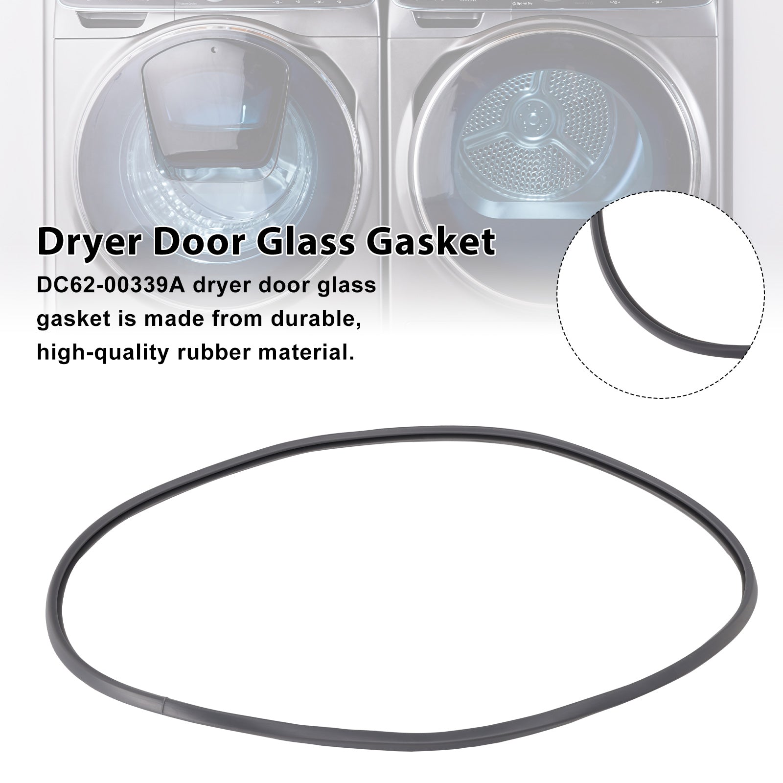Dryer Door Glass Gasket DC62-00339A Compatible with Samsung