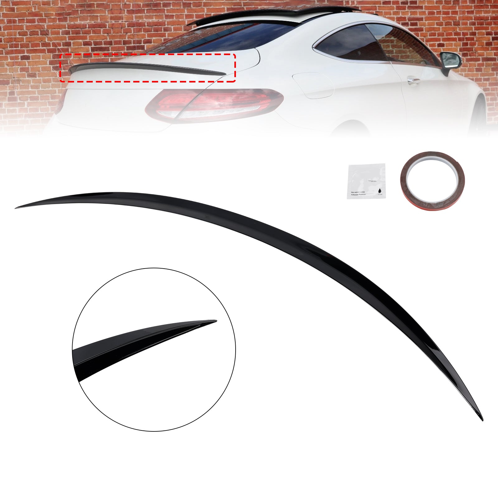 Gloss Black Rear Spoiler For Mercedes-Benz E-Class C238 W213 Coupe 16+ E63 Style