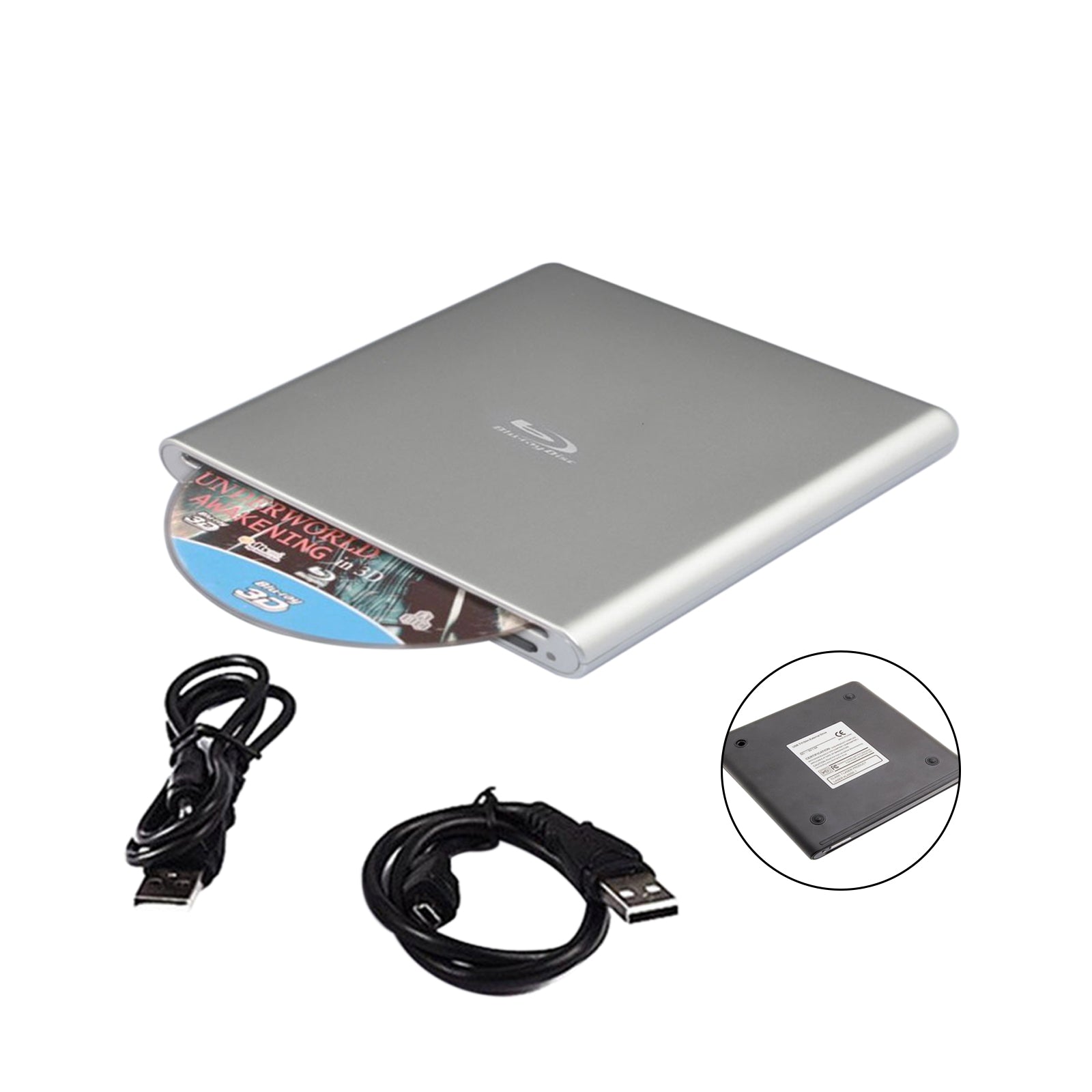 4K Genuine Bluray Burner External USB 3.0 Player BD DVD CD Recorder Cable Drive
