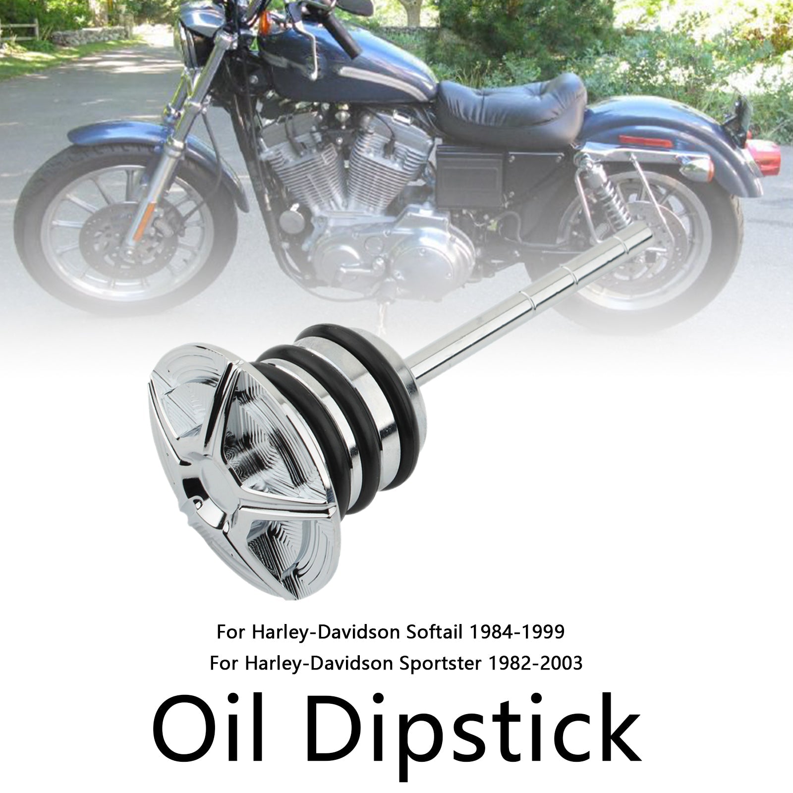 Oil Dipstick Tank Cap Plug For Softail 84-99 Sportster 82-03