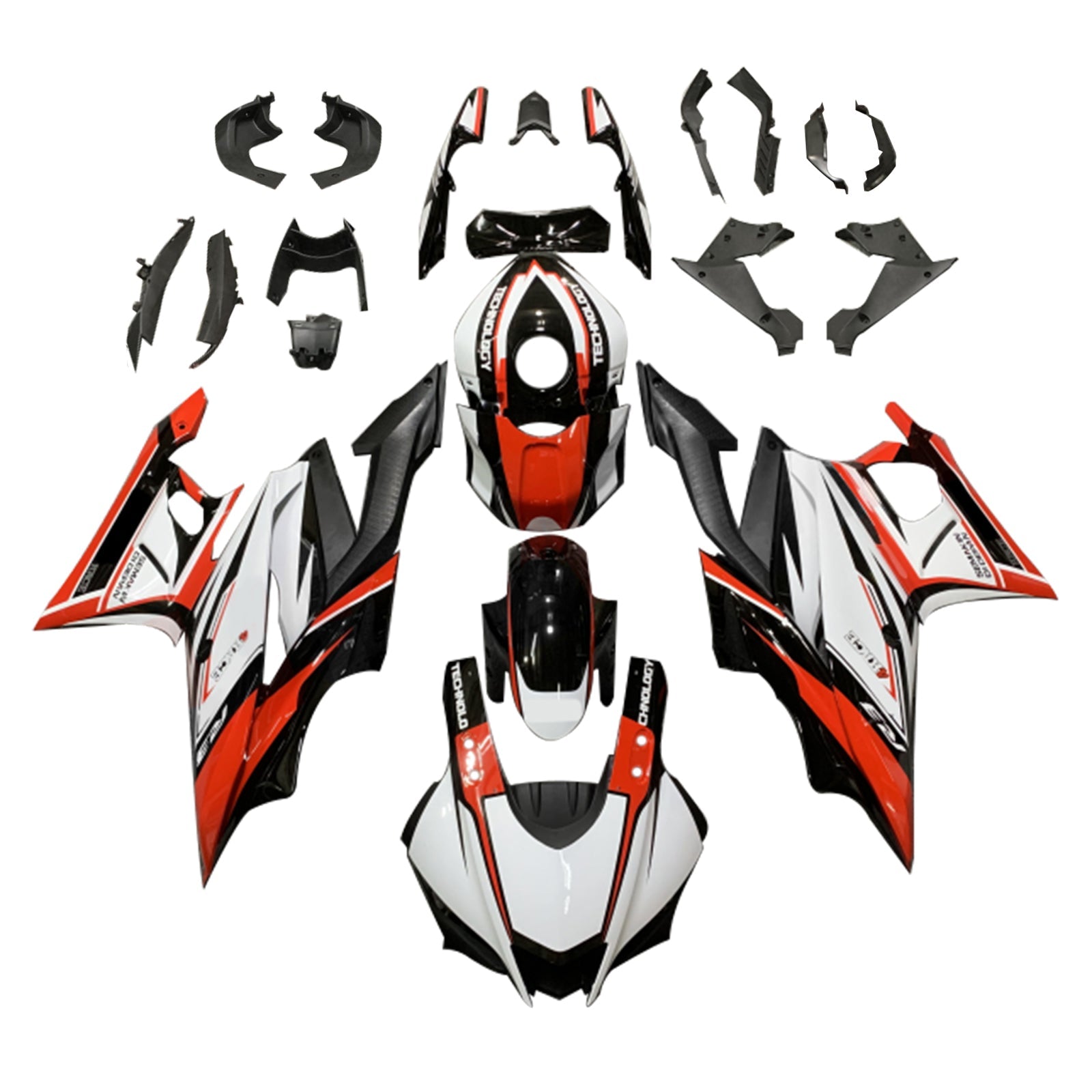 Amotopart Yamaha YZF-R3 R25 2022-2024 페어링 키트 차체 플라스틱 복근