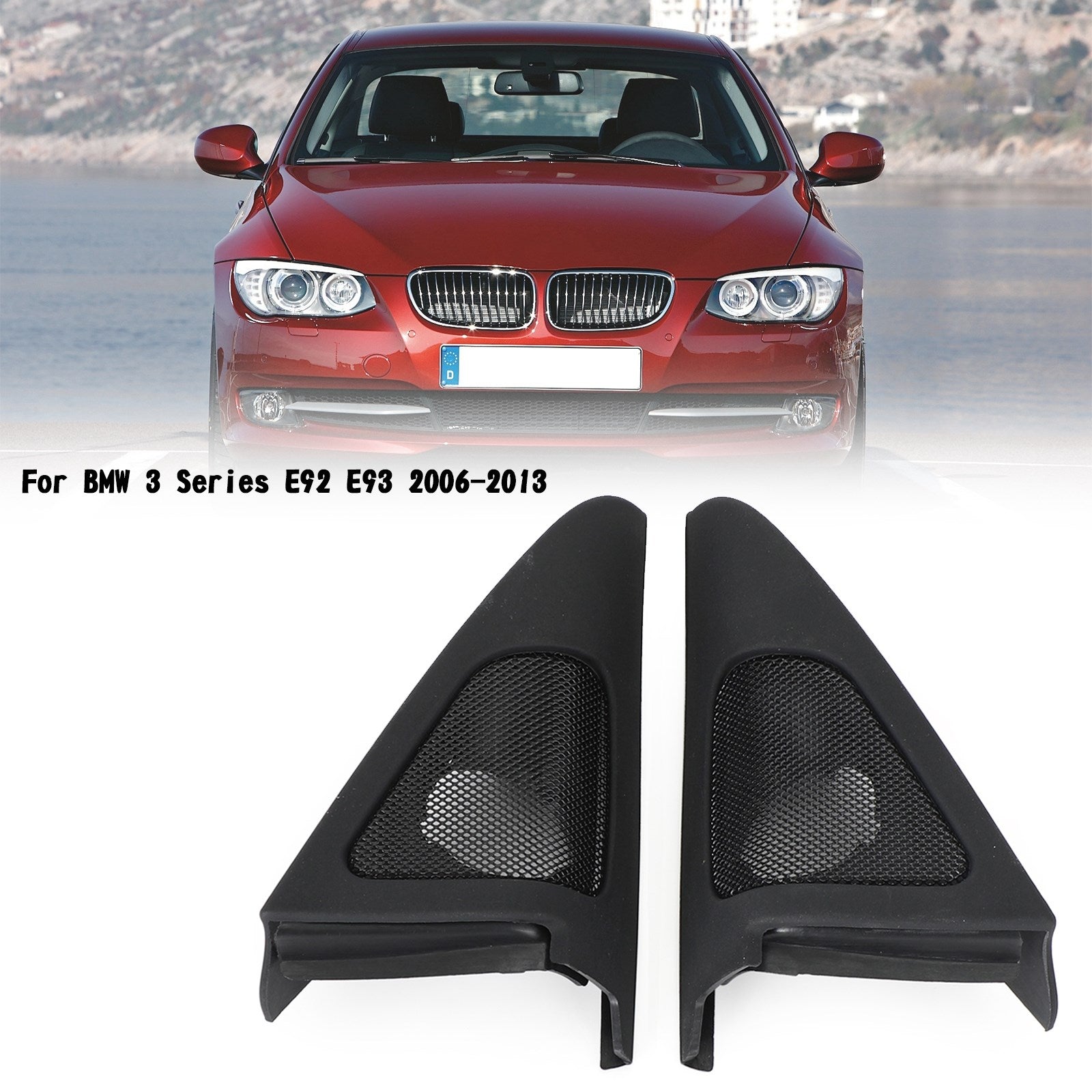 2006-2013 BMW 3 Series E92 E93 Pair Front Door Speaker Tweeter Cover