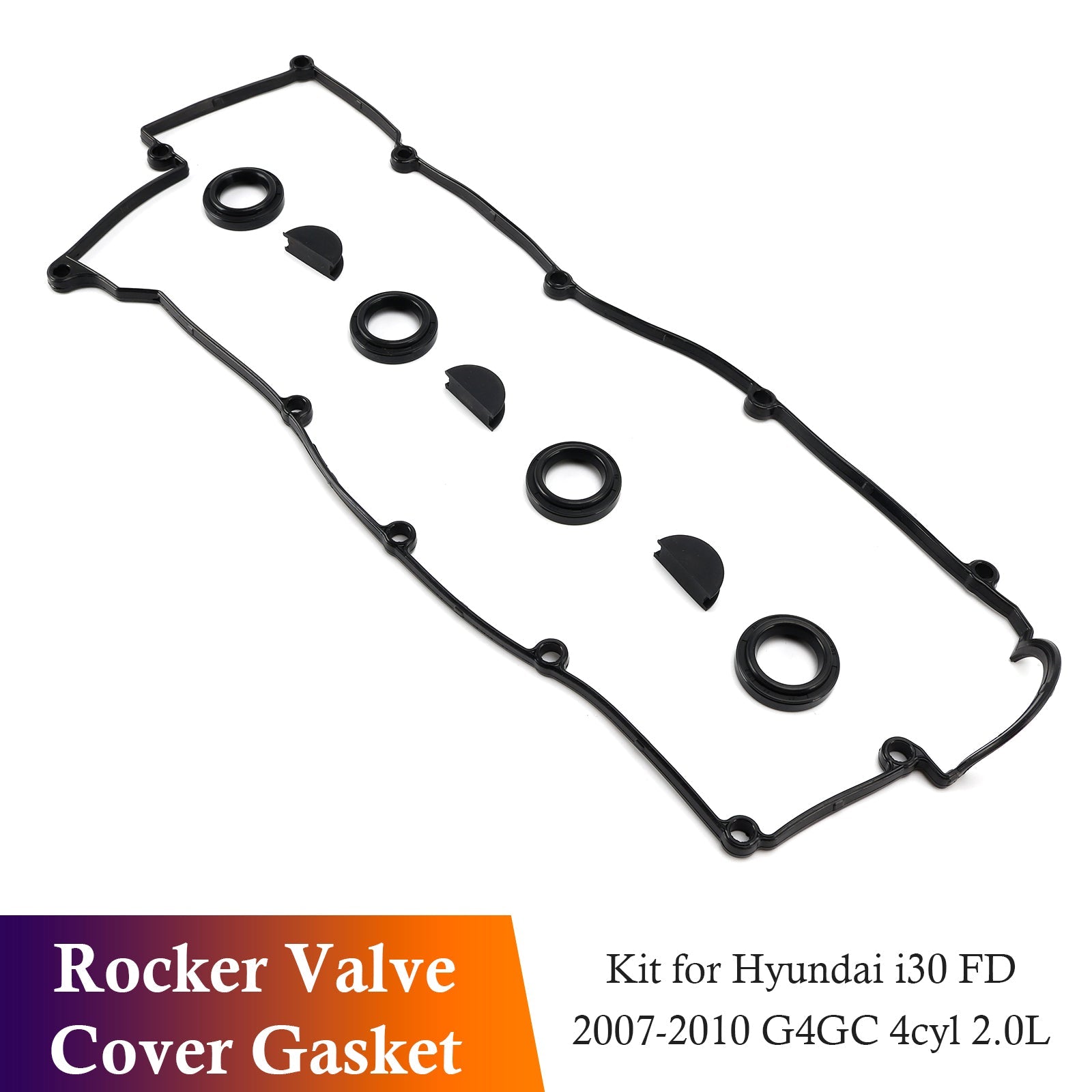2007-2010 Hyundai i30 FD G4GC 4cyl 2.0L Rocker Valve Cover Gasket Kit