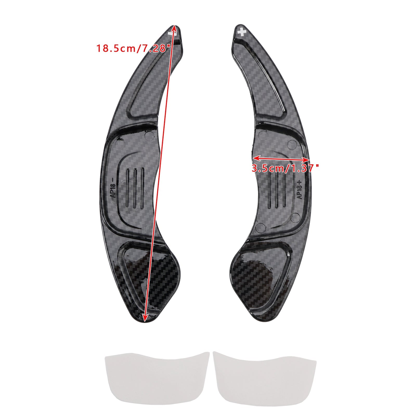 Carbon Look Steering Wheel Paddle Shifter Extension Covers Fit VW MK7 Golf