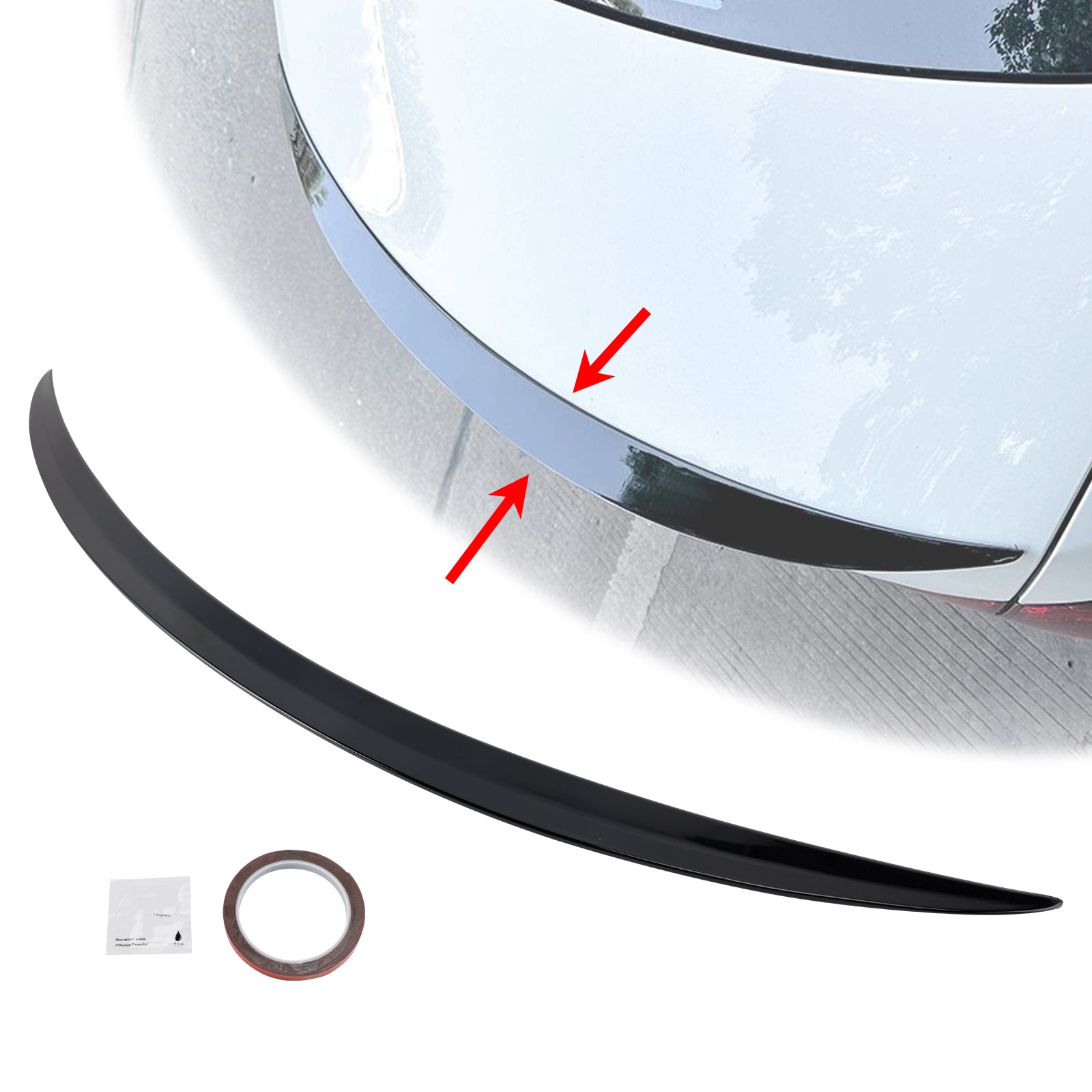 Gloss Black Rear Spoiler For Mercedes-Benz C-Class W206 2021-2024 C63 Style